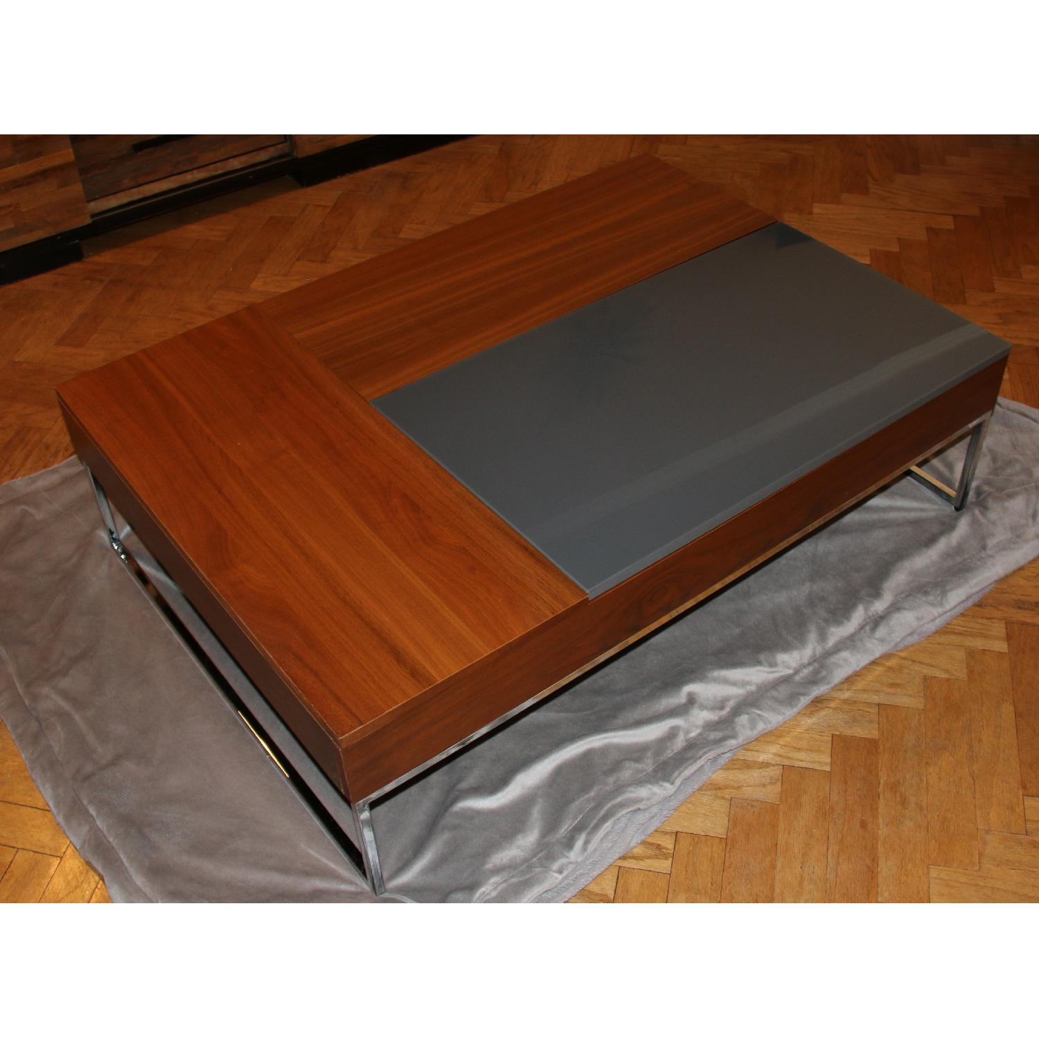 BoConcept Chiva Hidden Storage Coffee Table in Walnut/Glass - image-2