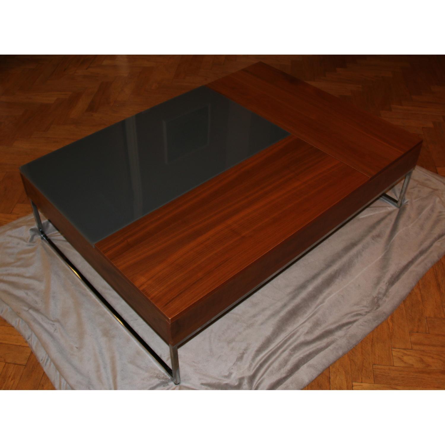 BoConcept Chiva Hidden Storage Coffee Table in Walnut/Glass - image-4