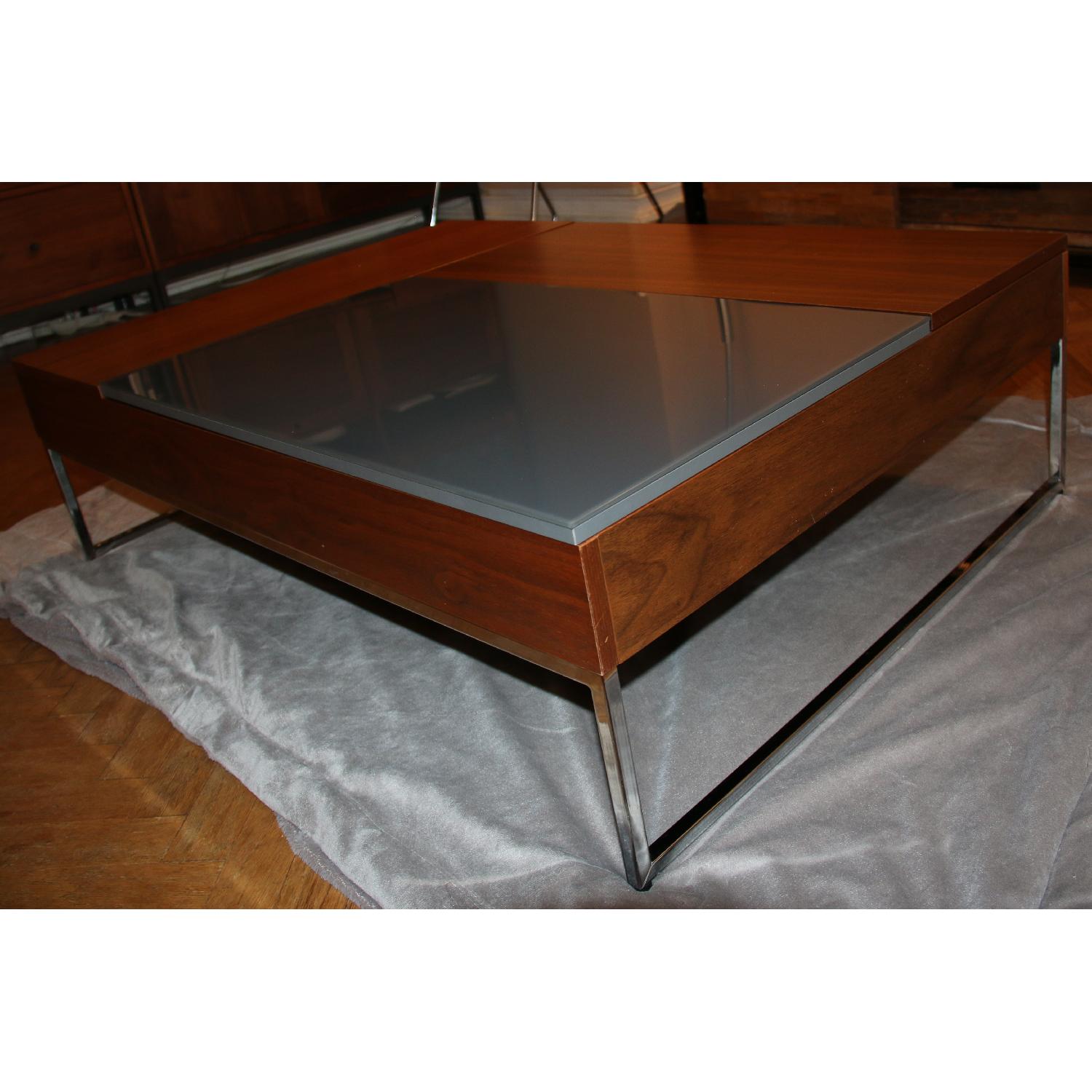 BoConcept Chiva Hidden Storage Coffee Table in Walnut/Glass - image-6