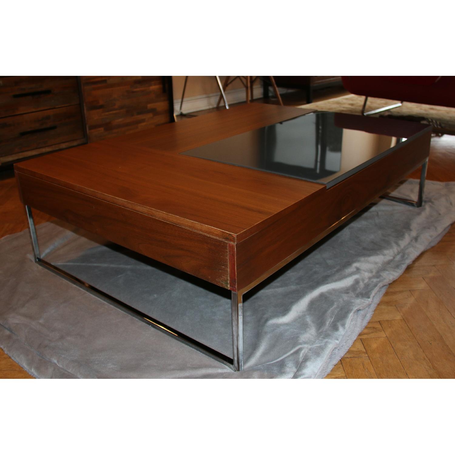 BoConcept Chiva Hidden Storage Coffee Table in Walnut/Glass - image-7