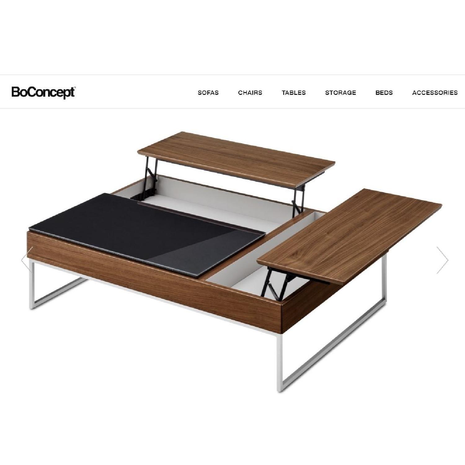 BoConcept Chiva Hidden Storage Coffee Table in Walnut/Glass - image-10