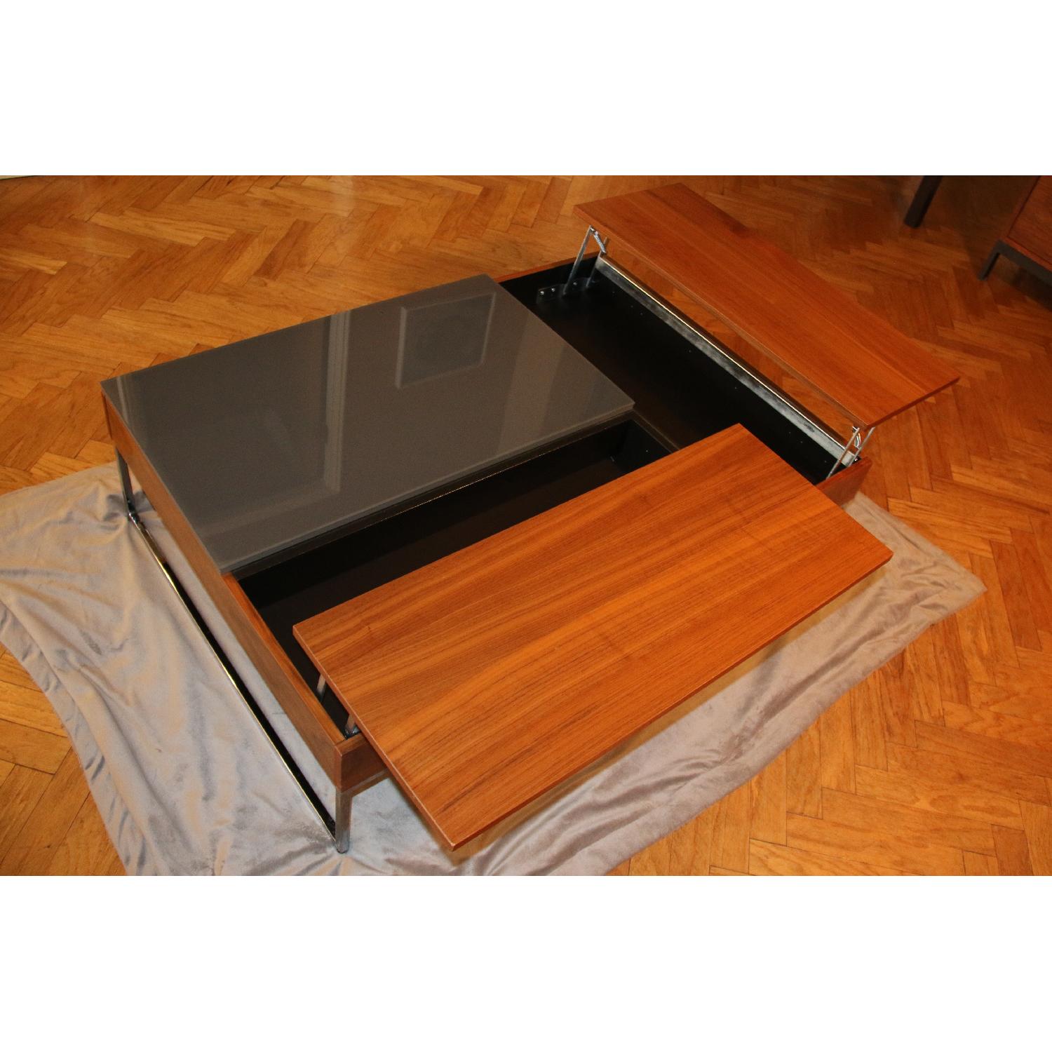 BoConcept Chiva Hidden Storage Coffee Table in Walnut/Glass - image-11