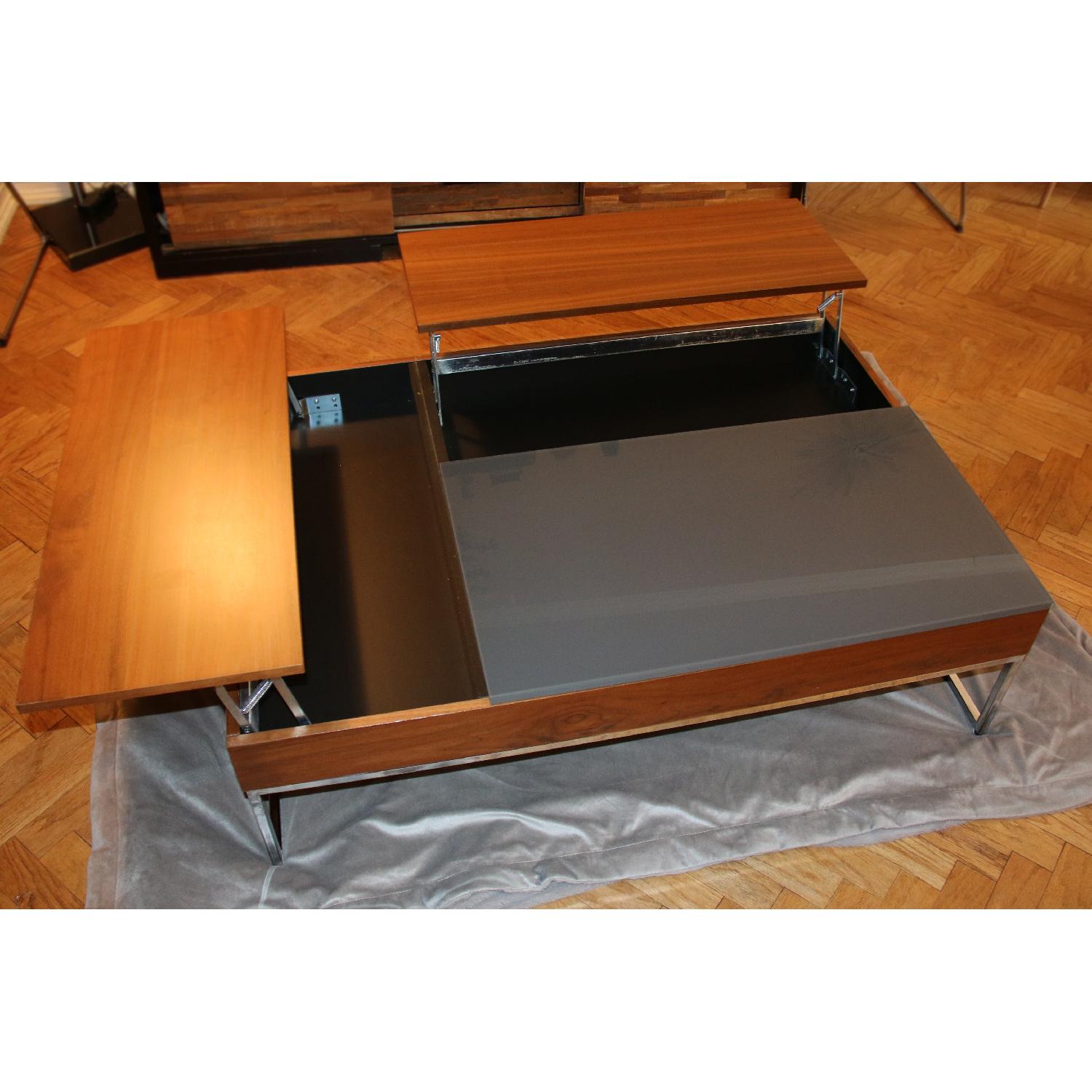 BoConcept Chiva Hidden Storage Coffee Table in Walnut/Glass - image-13