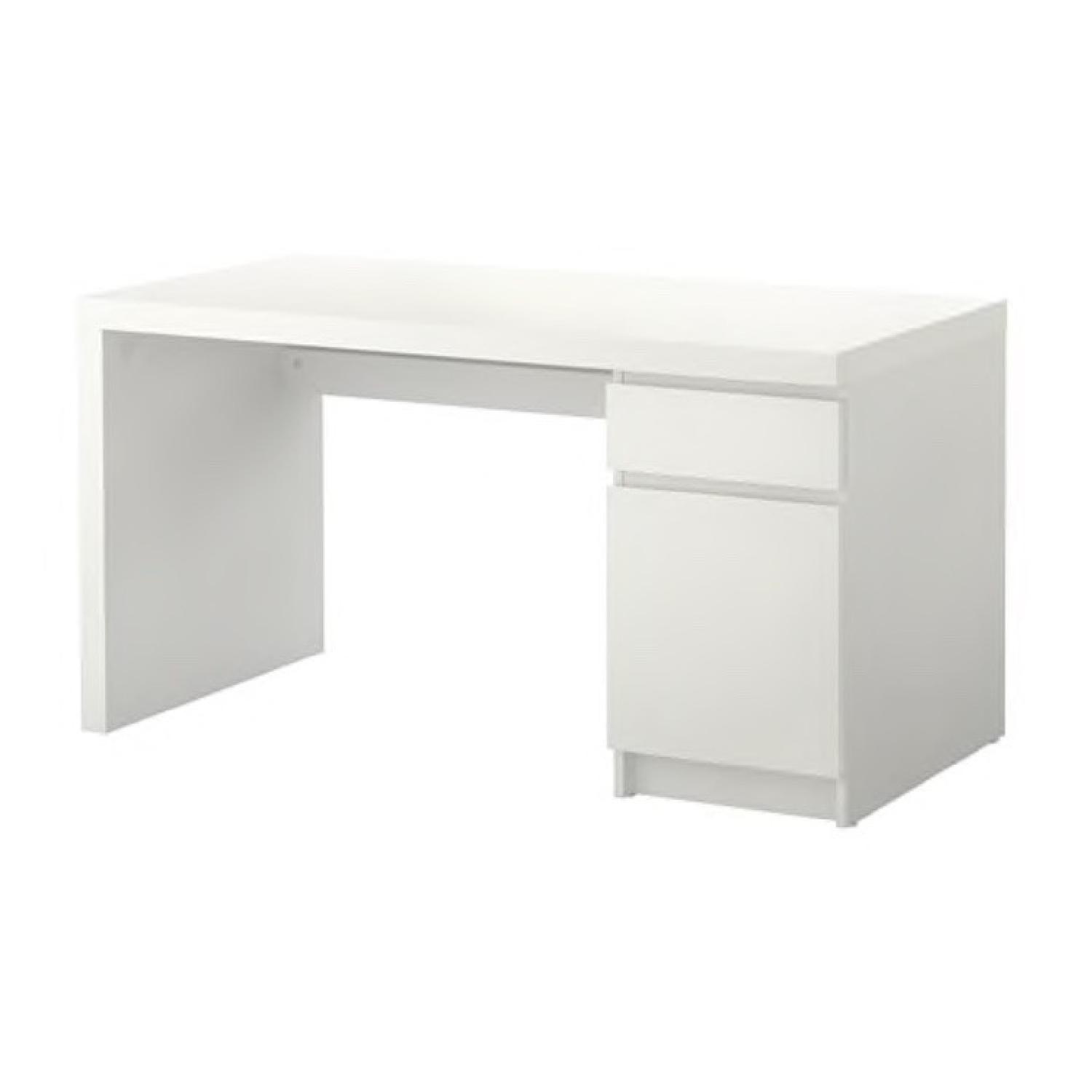 Ikea Malm White Desk - image-1