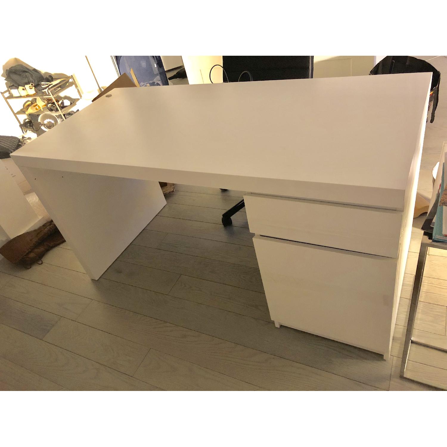 Ikea Malm White Desk - image-9