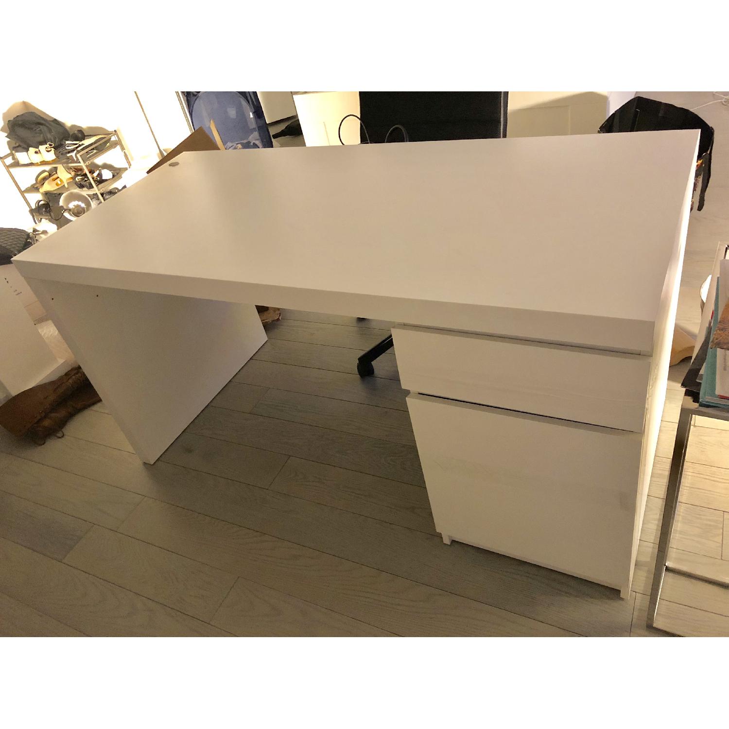 Ikea Malm White Desk - image-10