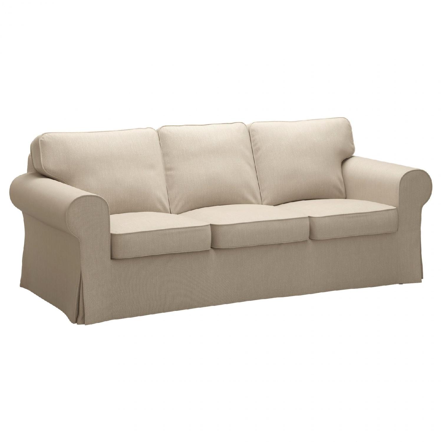 Ikea Ektorp Beige 3 Seater Sofa - image-0