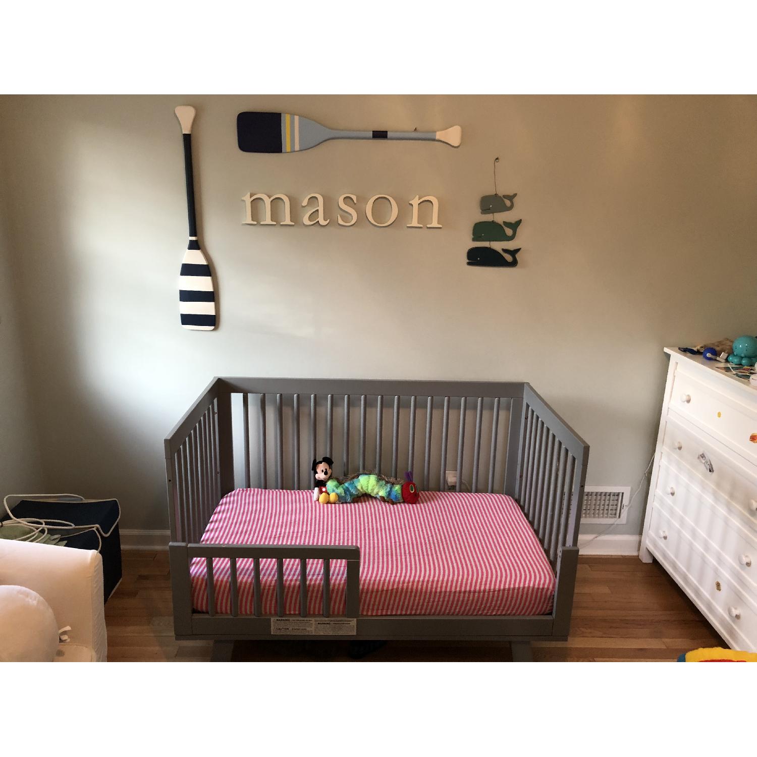 Babyletto Hudson Gray Modern Convertible Crib AptDeco