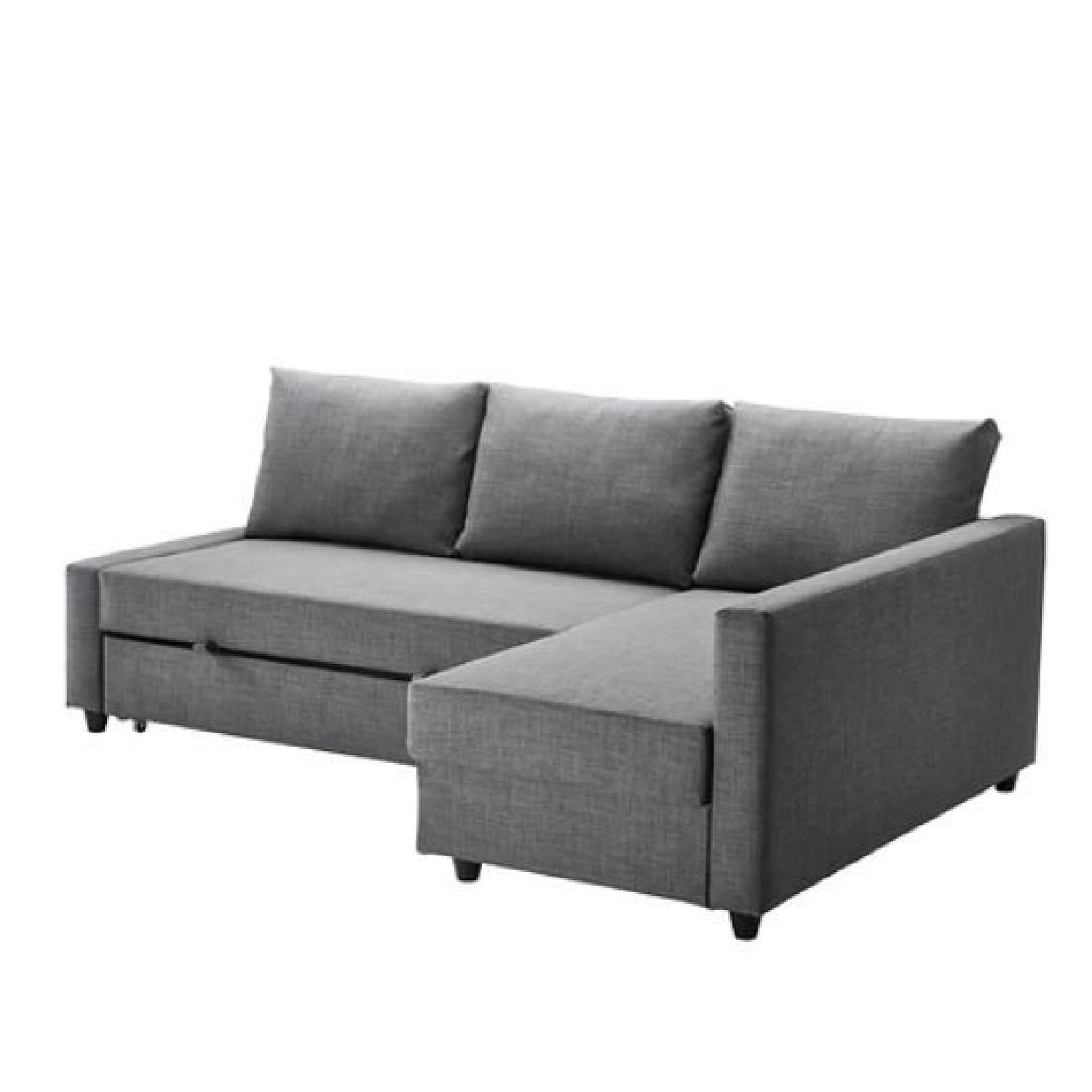 Ikea Friheten Dark Grey Sleeper Sectional Sofa w/ Storage - image-0