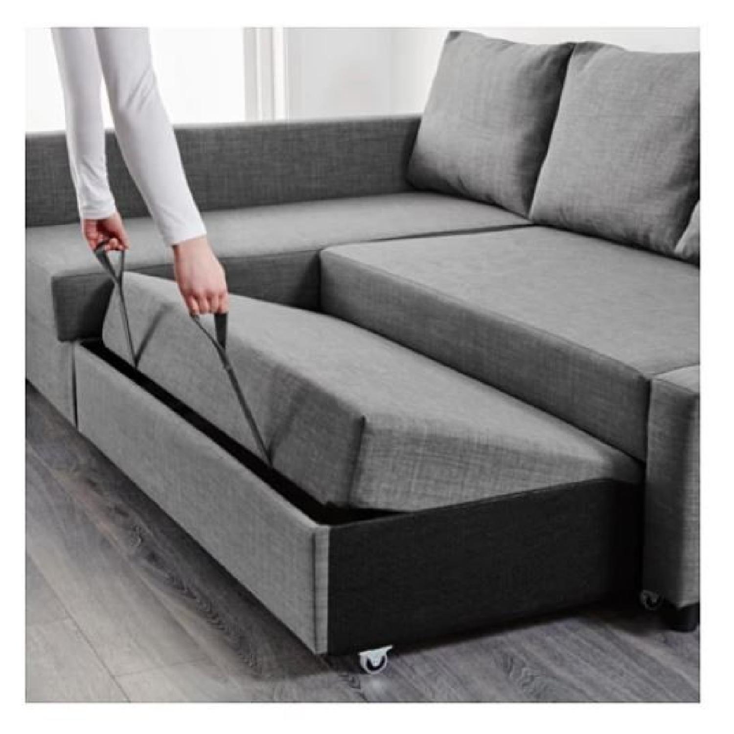 Ikea Friheten Dark Grey Sleeper Sectional Sofa w/ Storage - image-3