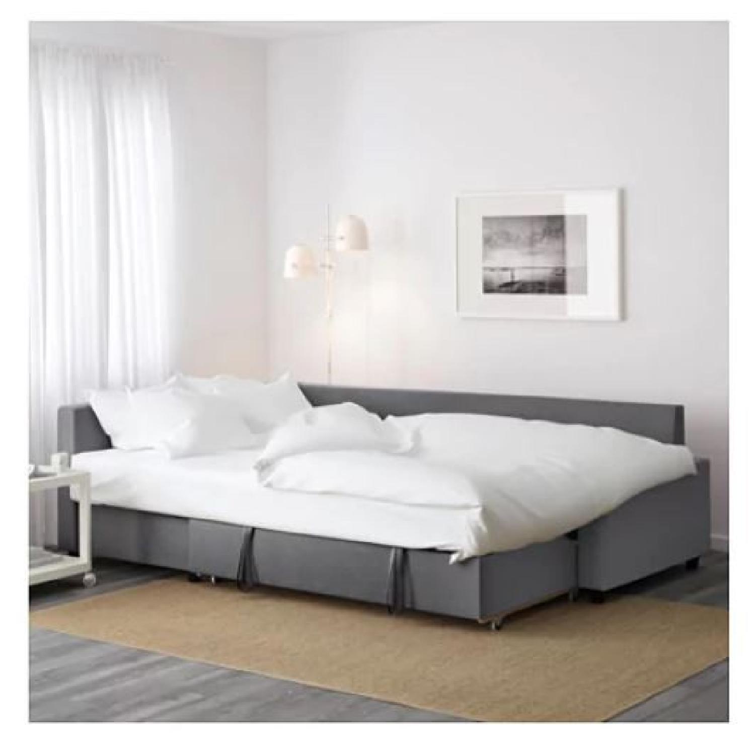 Ikea Friheten Dark Grey Sleeper Sectional Sofa w/ Storage - image-4
