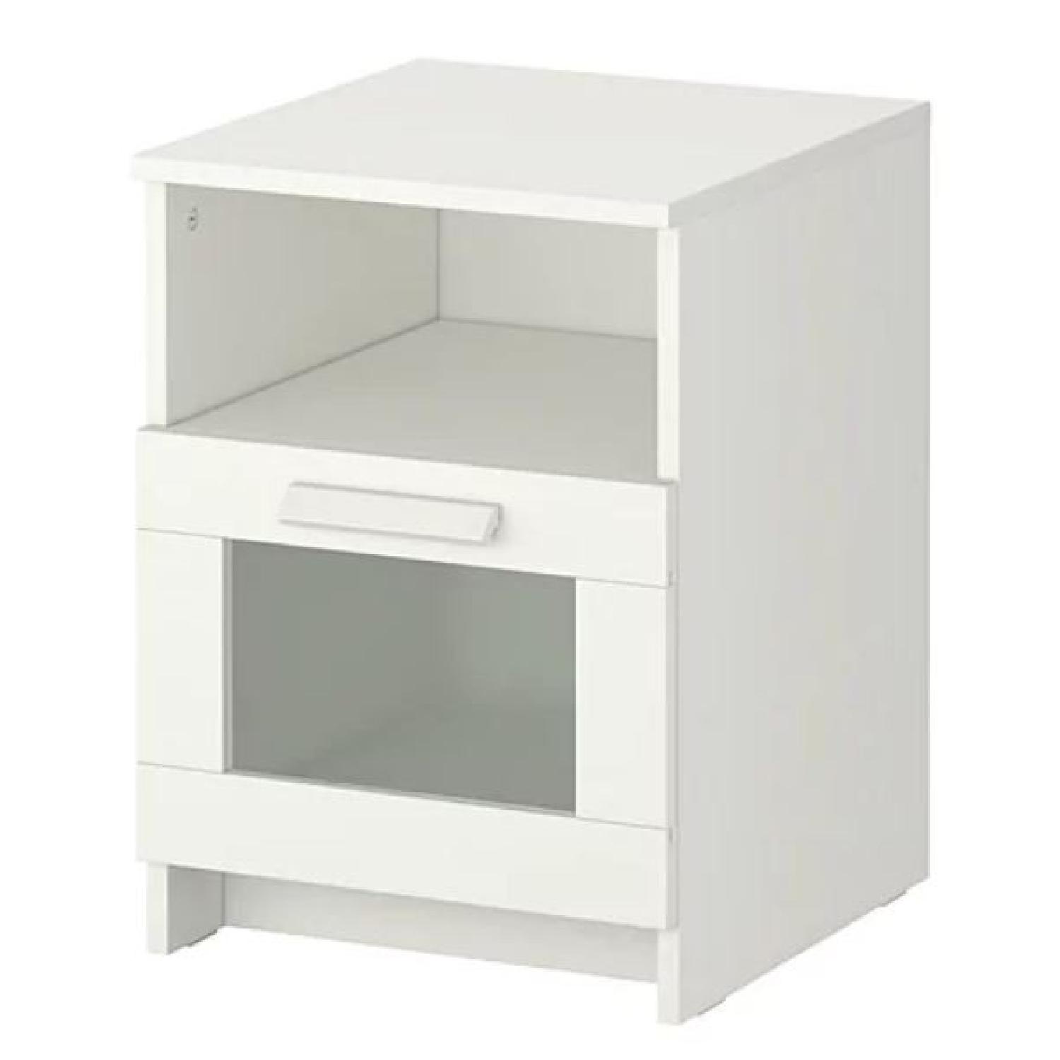 Ikea Brimnes White Nightstands - image-0