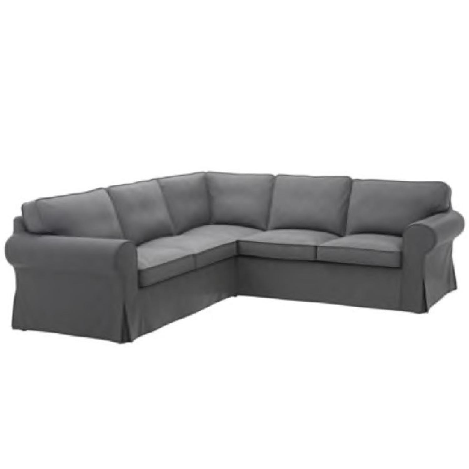 Ikea Ektorp 2-Piece Sectional Sofa in Grey - image-0