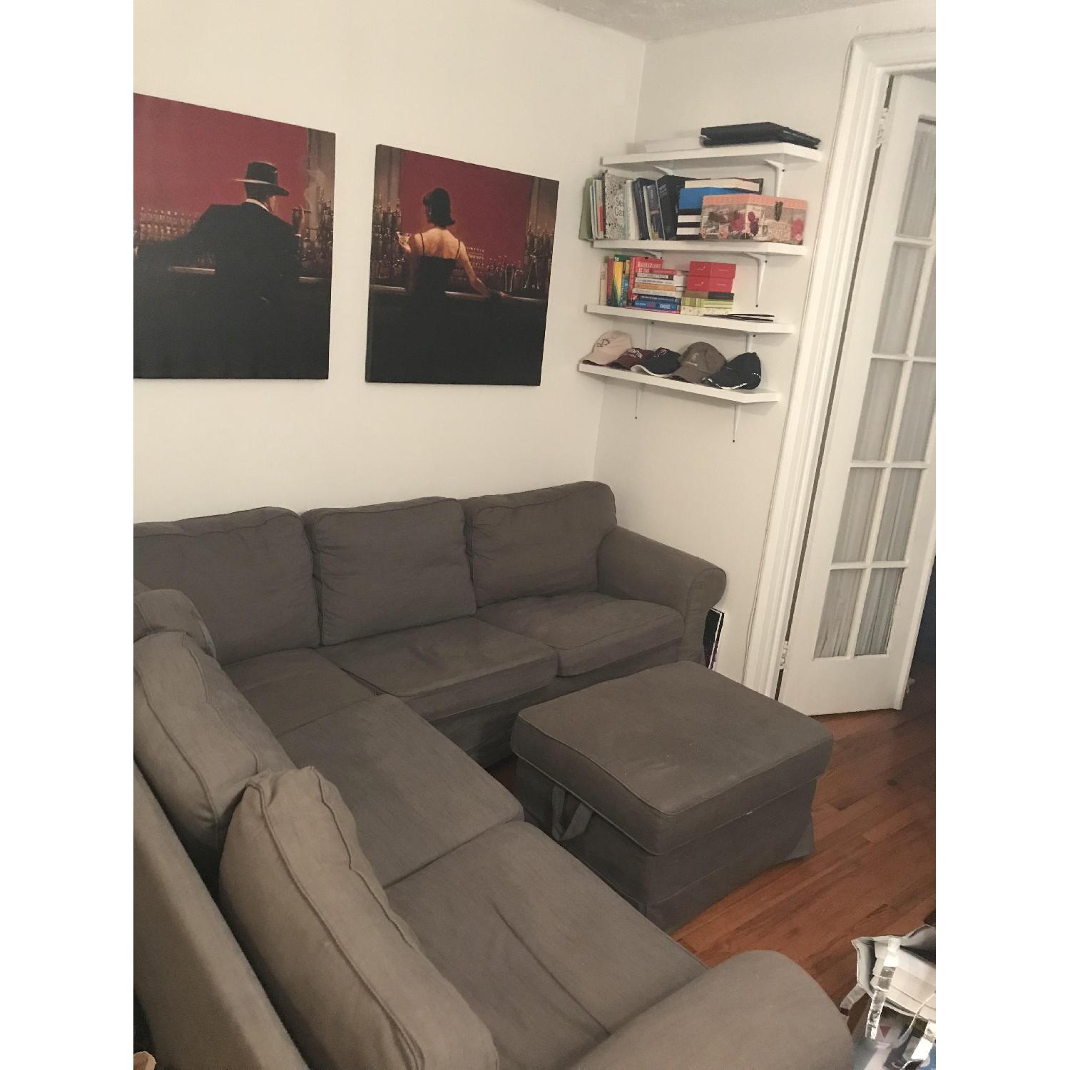 Ikea Ektorp 2-Piece Sectional Sofa in Grey - image-1
