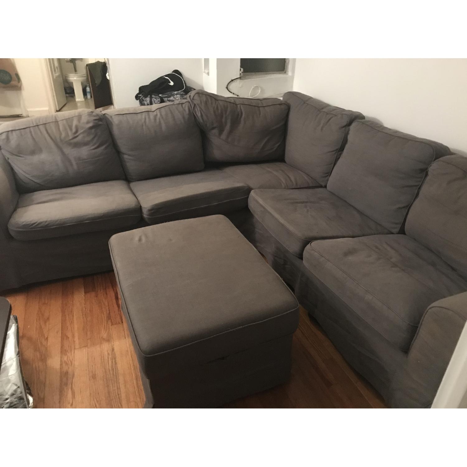 Ikea Ektorp 2-Piece Sectional Sofa in Grey - image-2