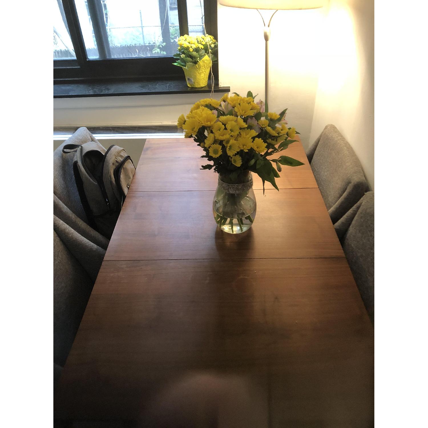 West Elm Mid Century Expandable Dining Table w/ 4 Chairs - image-3