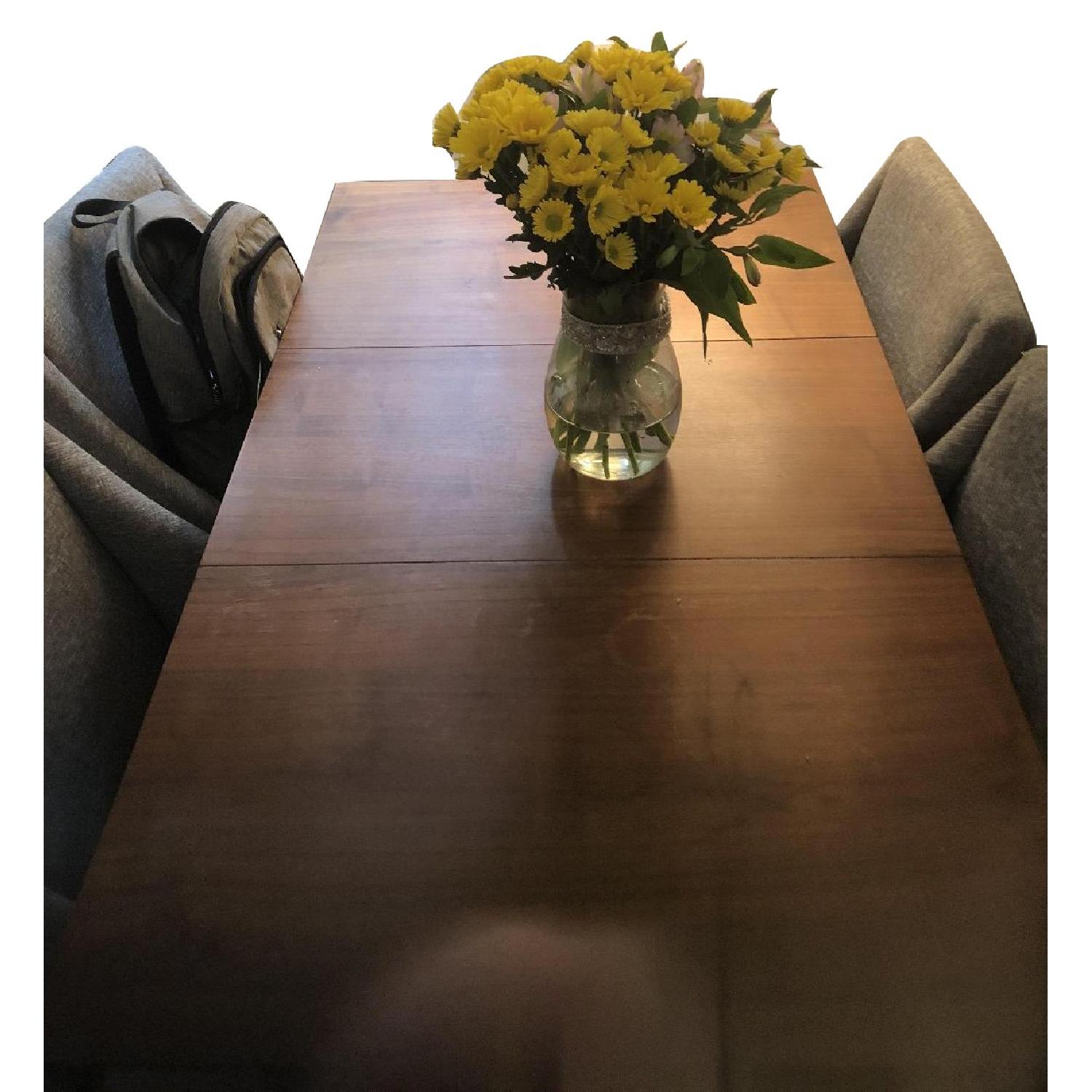 West Elm Mid Century Expandable Dining Table w/ 4 Chairs - image-5
