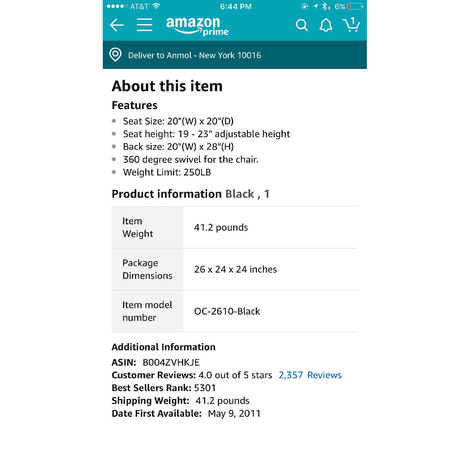 BestOffice Ergonomic PU Leather High Back Office Chair - image-2