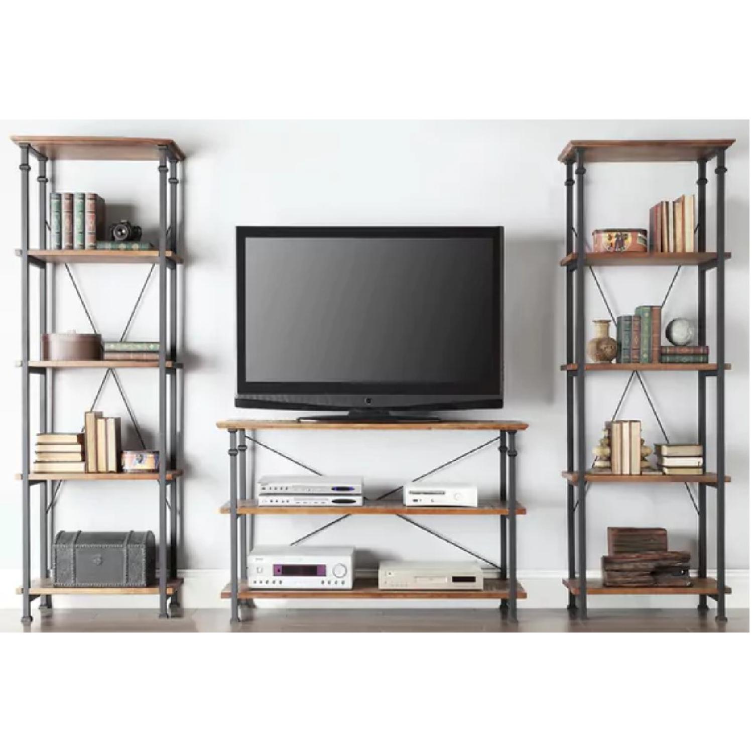 InspireQ Myra Vintage Industrial Modern 3-Piece TV Unit - image-3