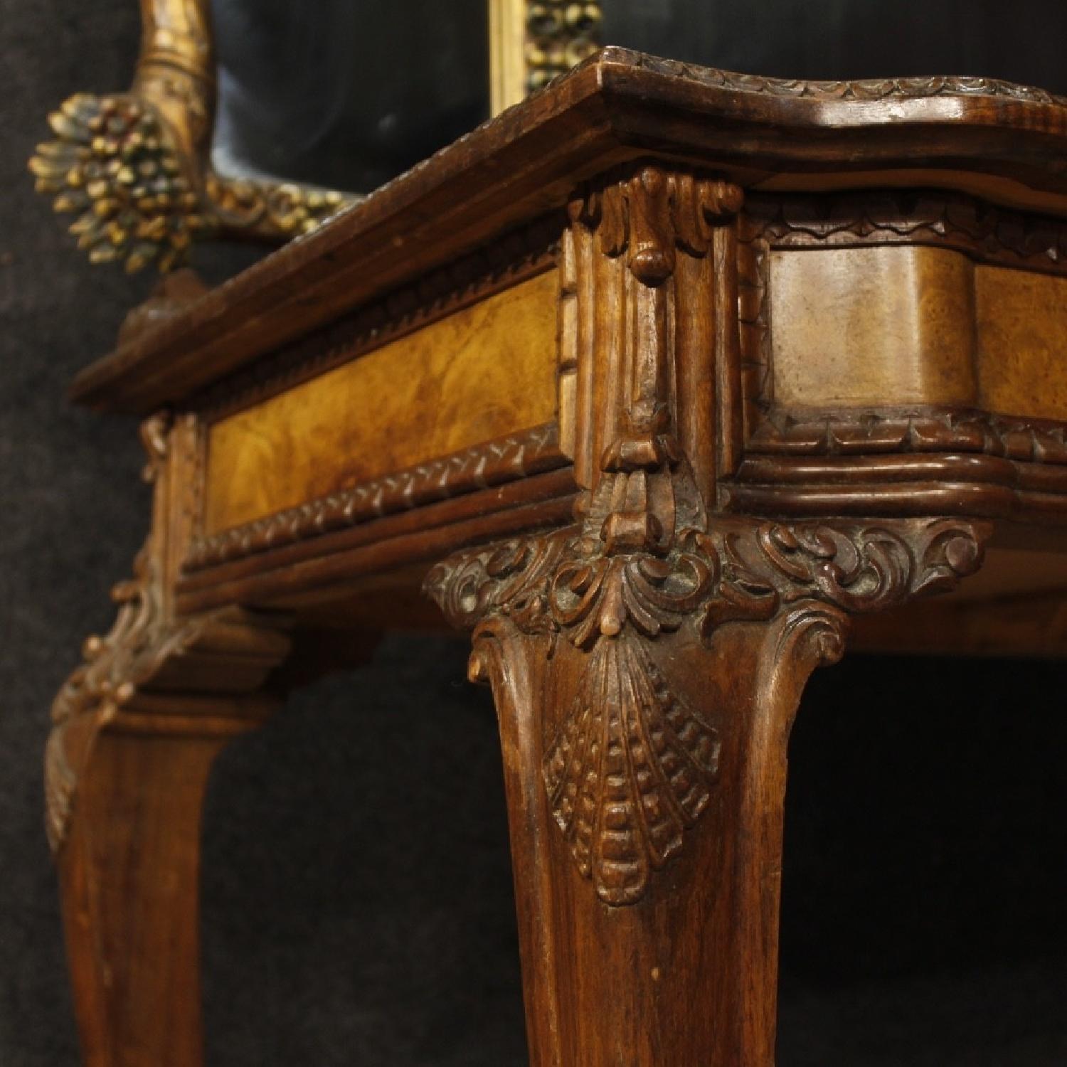 Italian Dressing Table in Walnut Walnut Burl & Elm Burl - image-2
