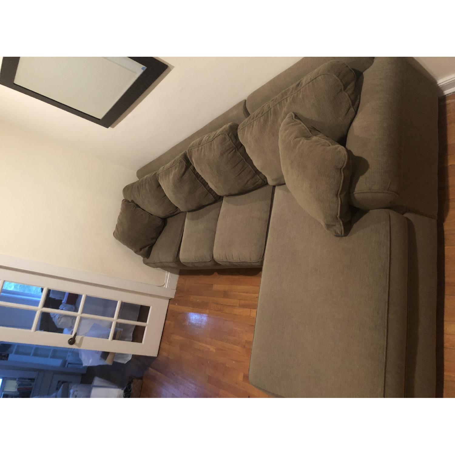 Boston Interiors Microfiber Custom Sectional Sofa w/ Chaise - image-3