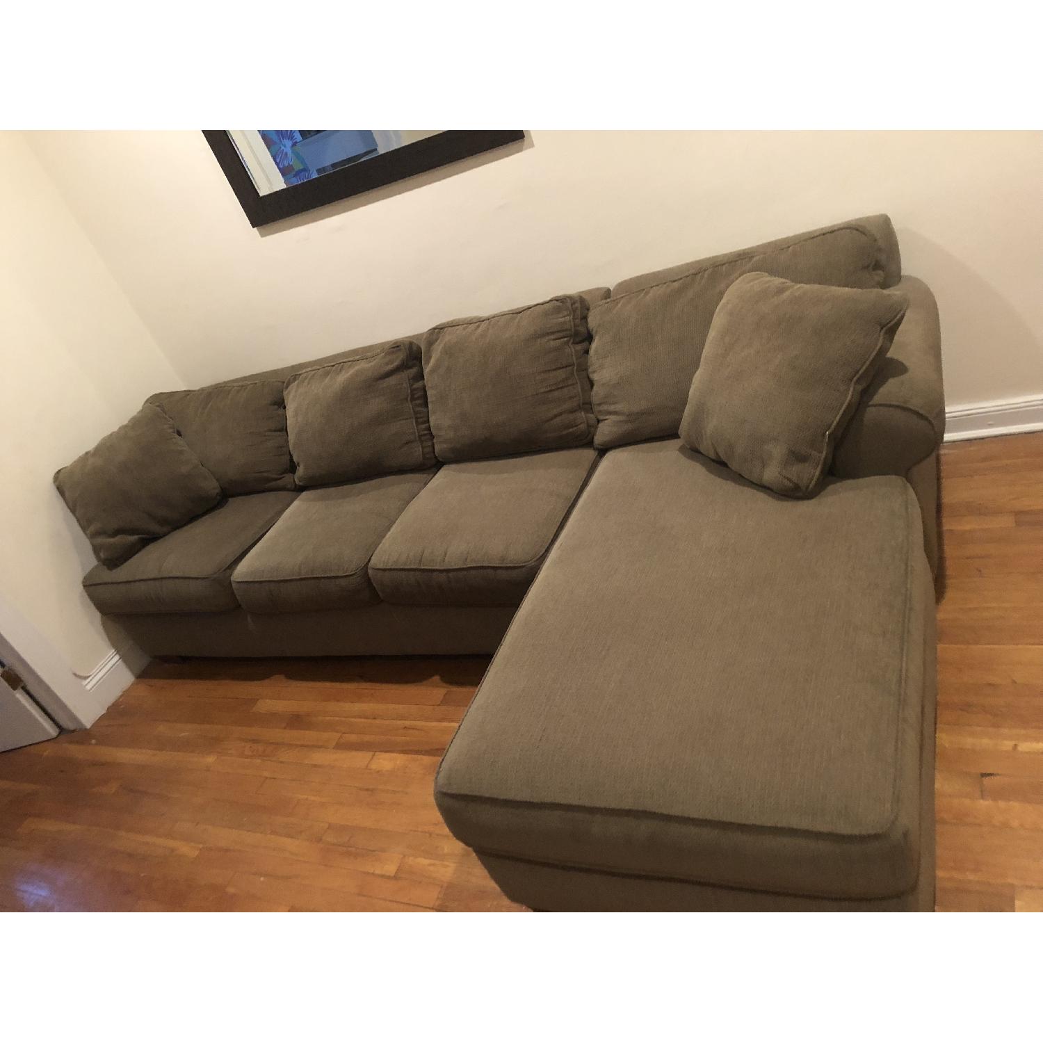 Boston Interiors Microfiber Custom Sectional Sofa w/ Chaise - image-4