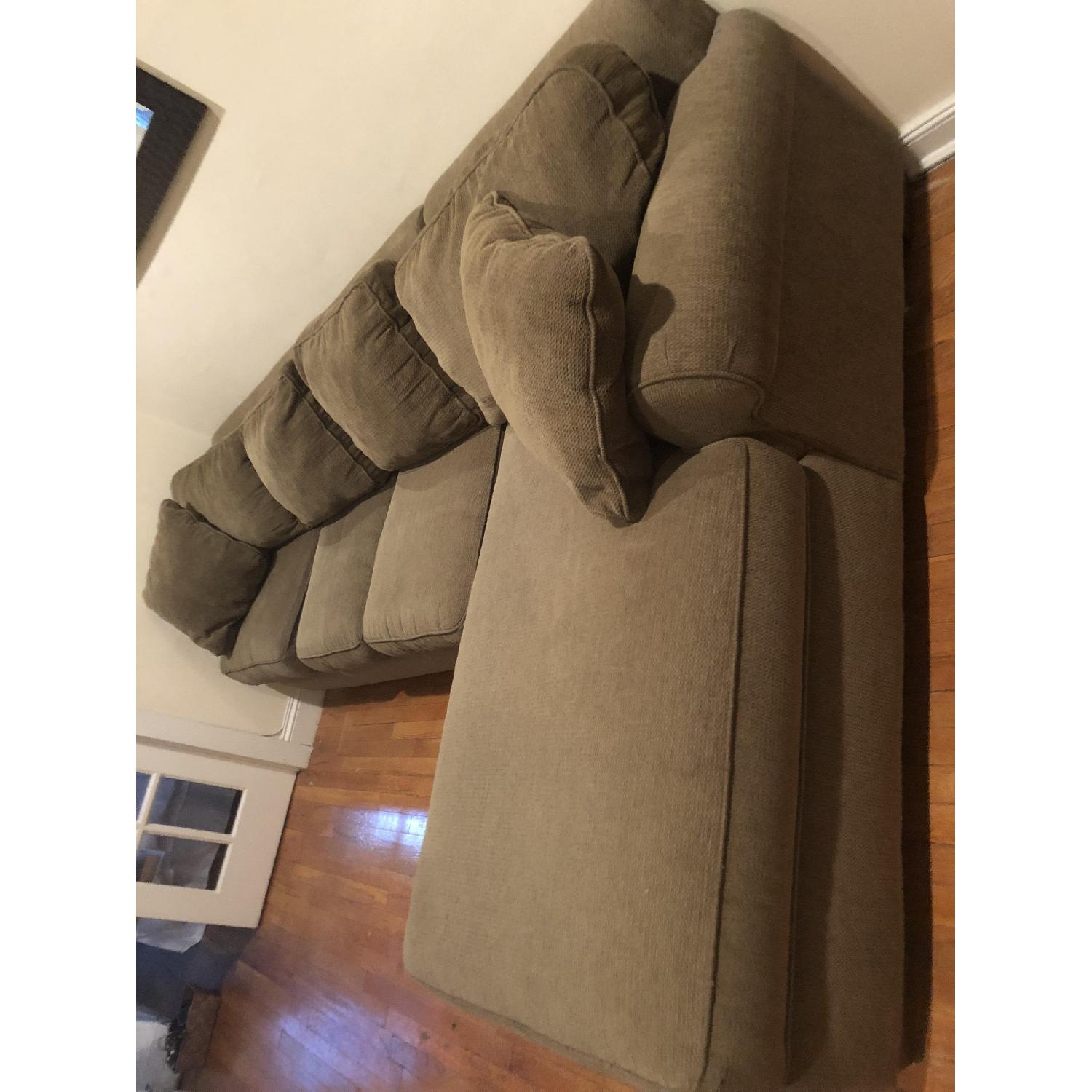 Boston Interiors Microfiber Custom Sectional Sofa w/ Chaise - image-6