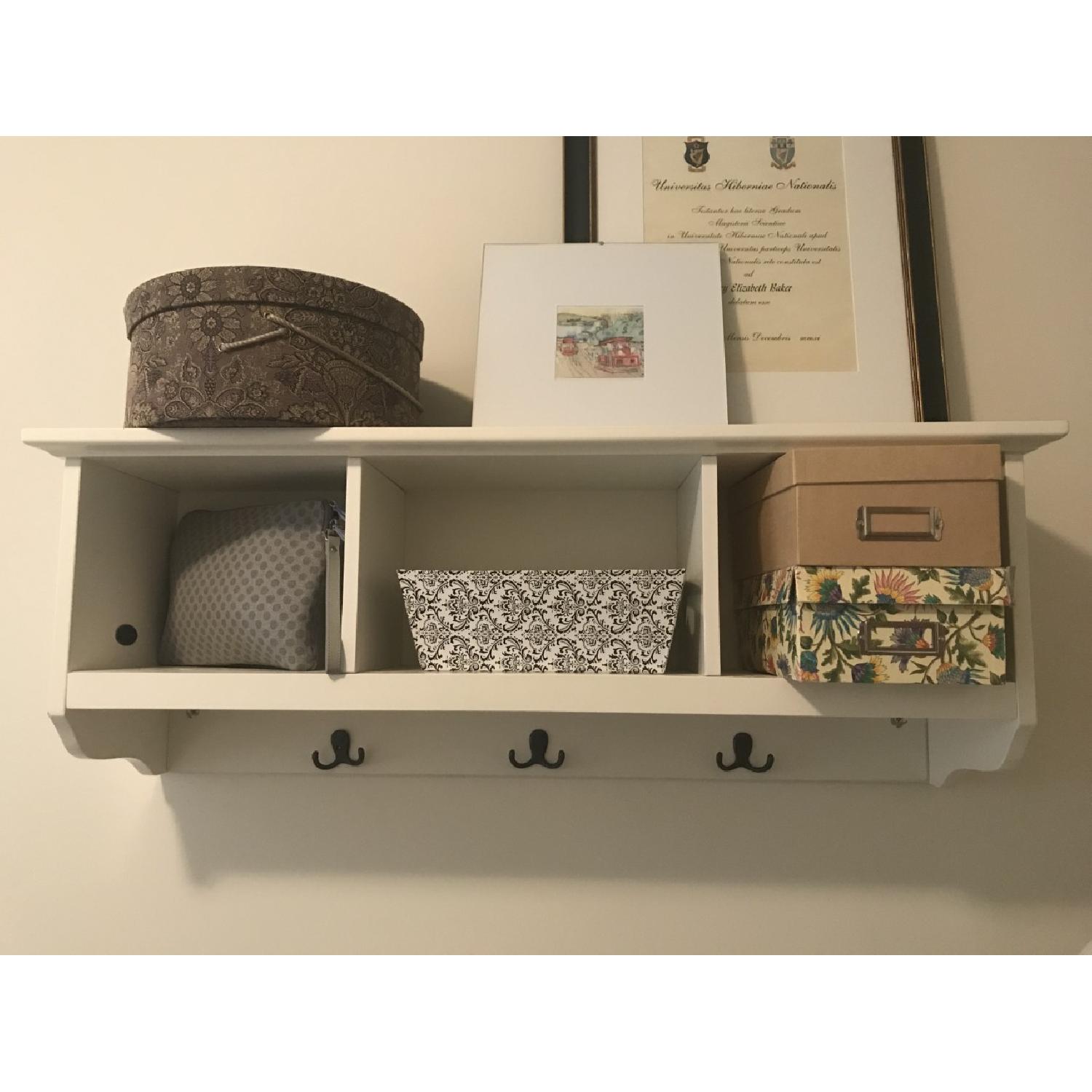 Crosley Furniture White Wall Storage Shelf - image-1