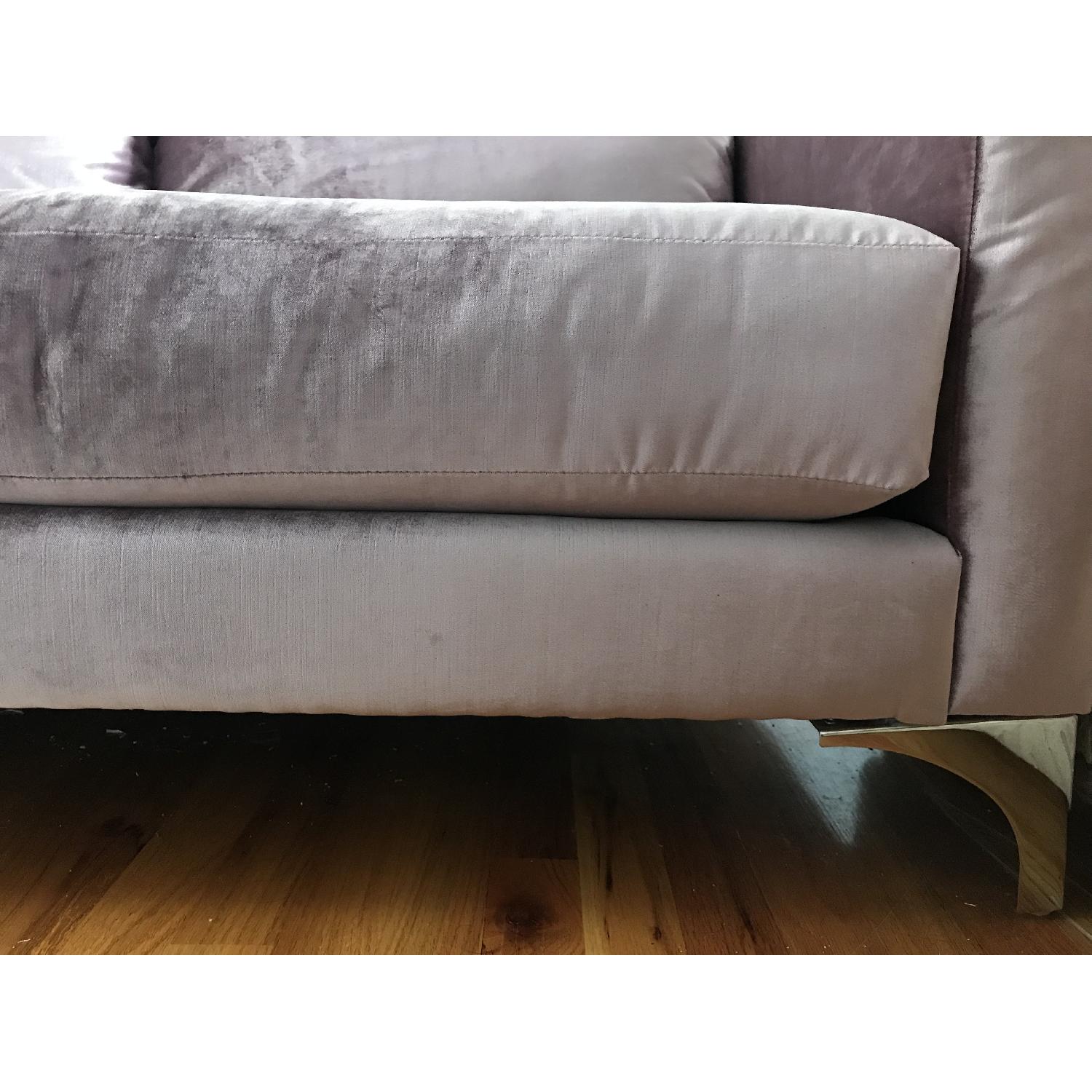 Urban Outfitters Lavender Velvet Sofa - image-4
