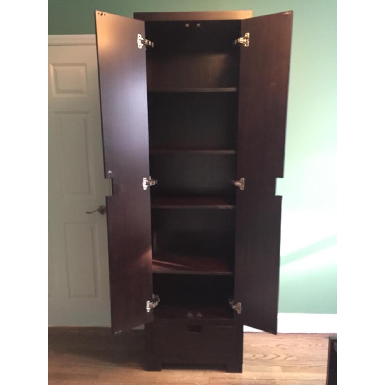 The Door Store Sleek Wooden Armoire in Espresso - image-2