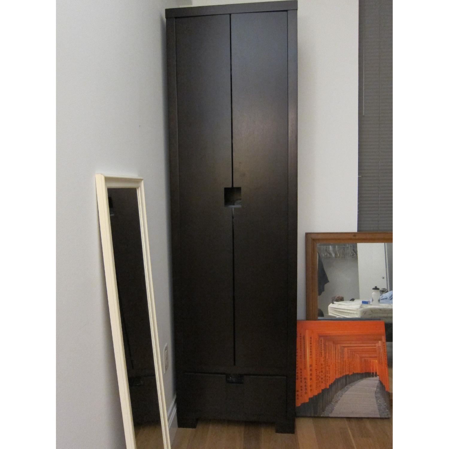 The Door Store Sleek Wooden Armoire in Espresso - image-5