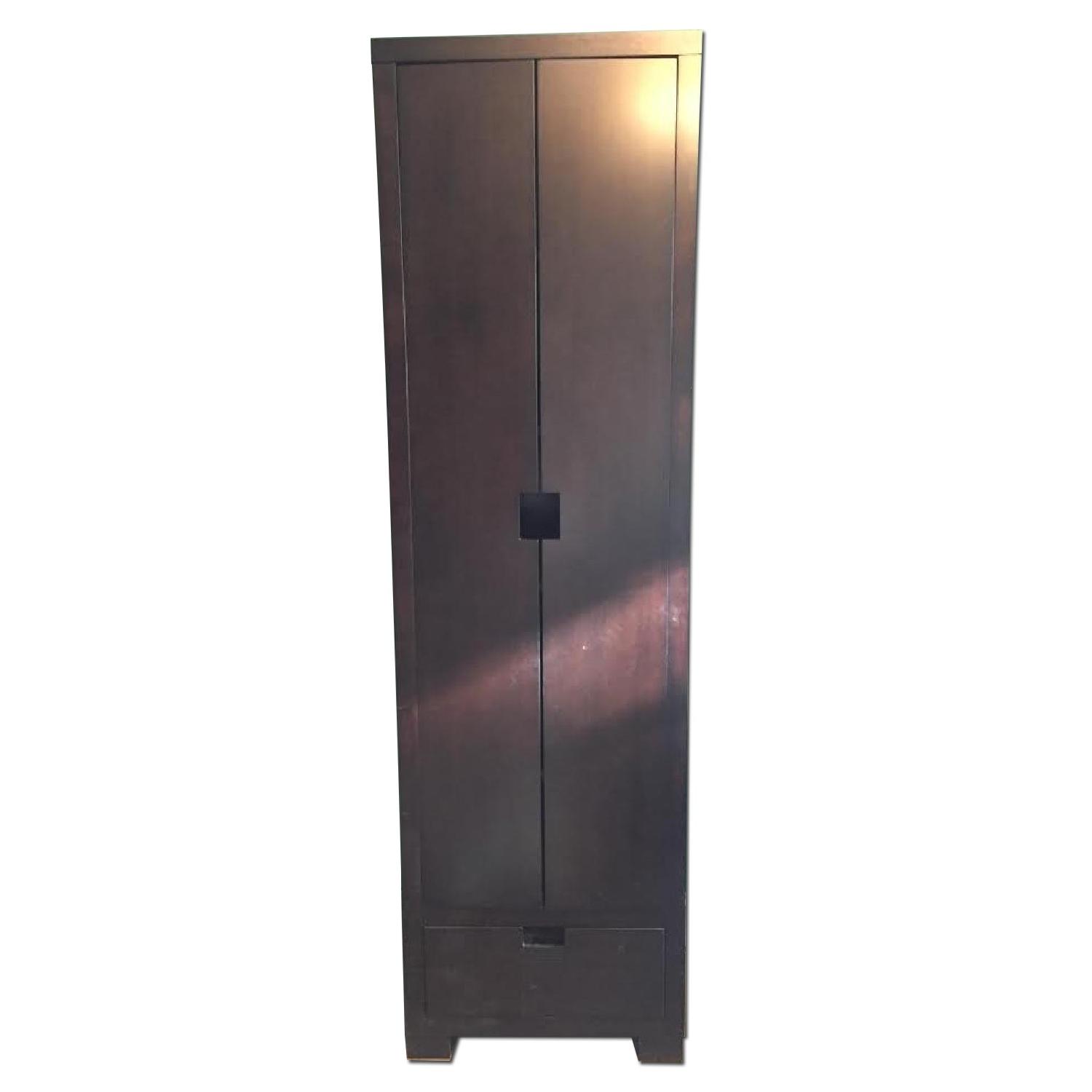 The Door Store Sleek Wooden Armoire in Espresso - image-0