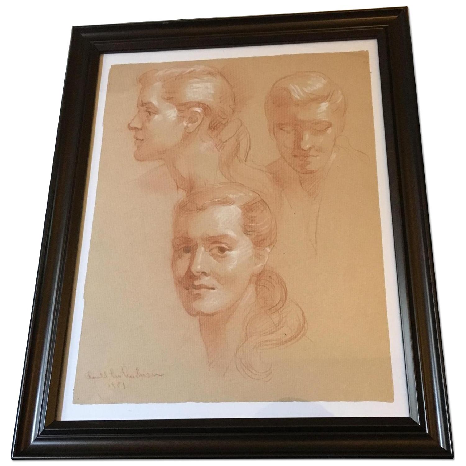 Framed Vintage 1951 Portraits - image-0