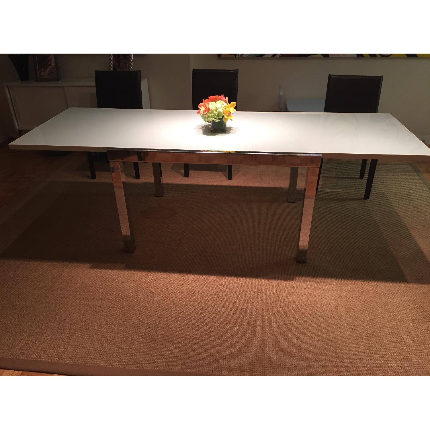 IdealSedia Milano Extendable Glass Dinning Table - image-1