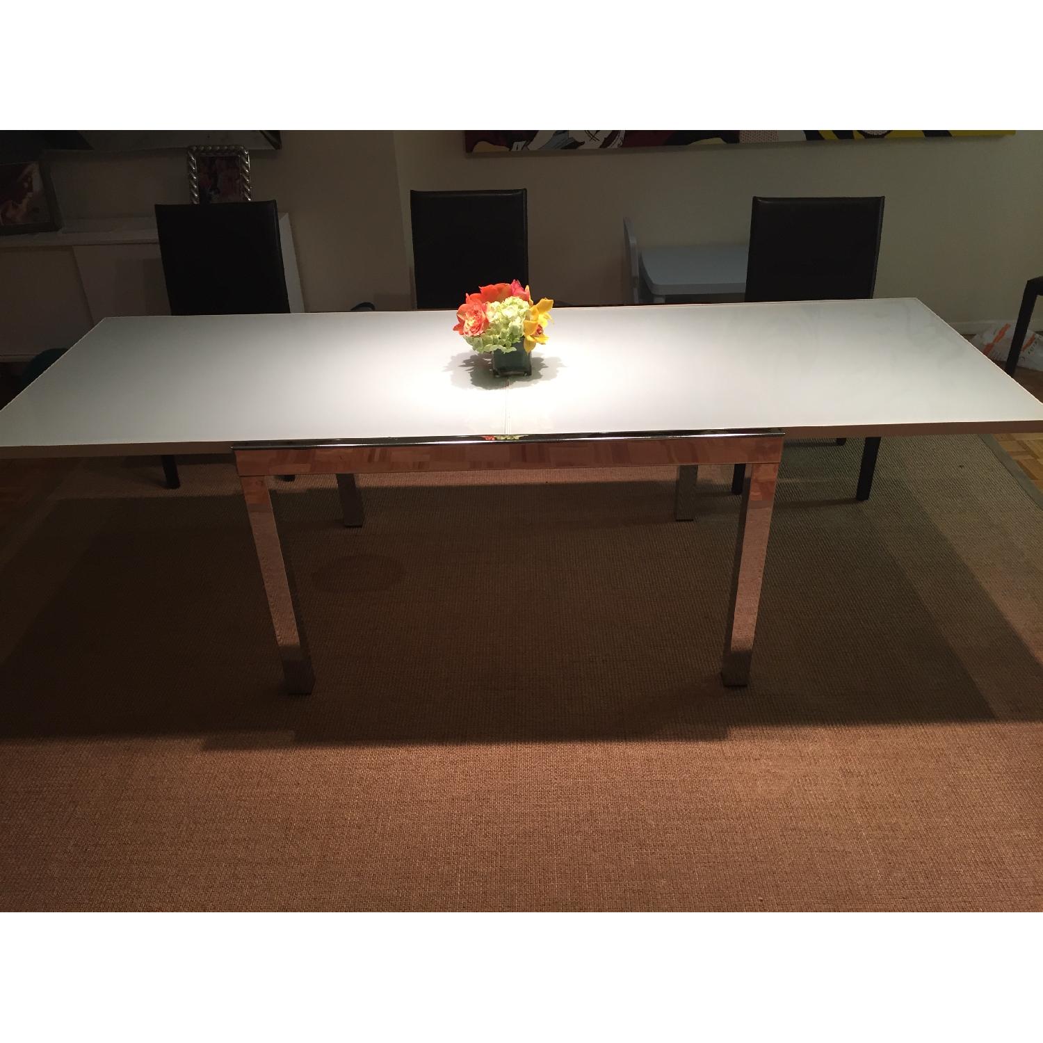 IdealSedia Milano Extendable Glass Dinning Table - image-2