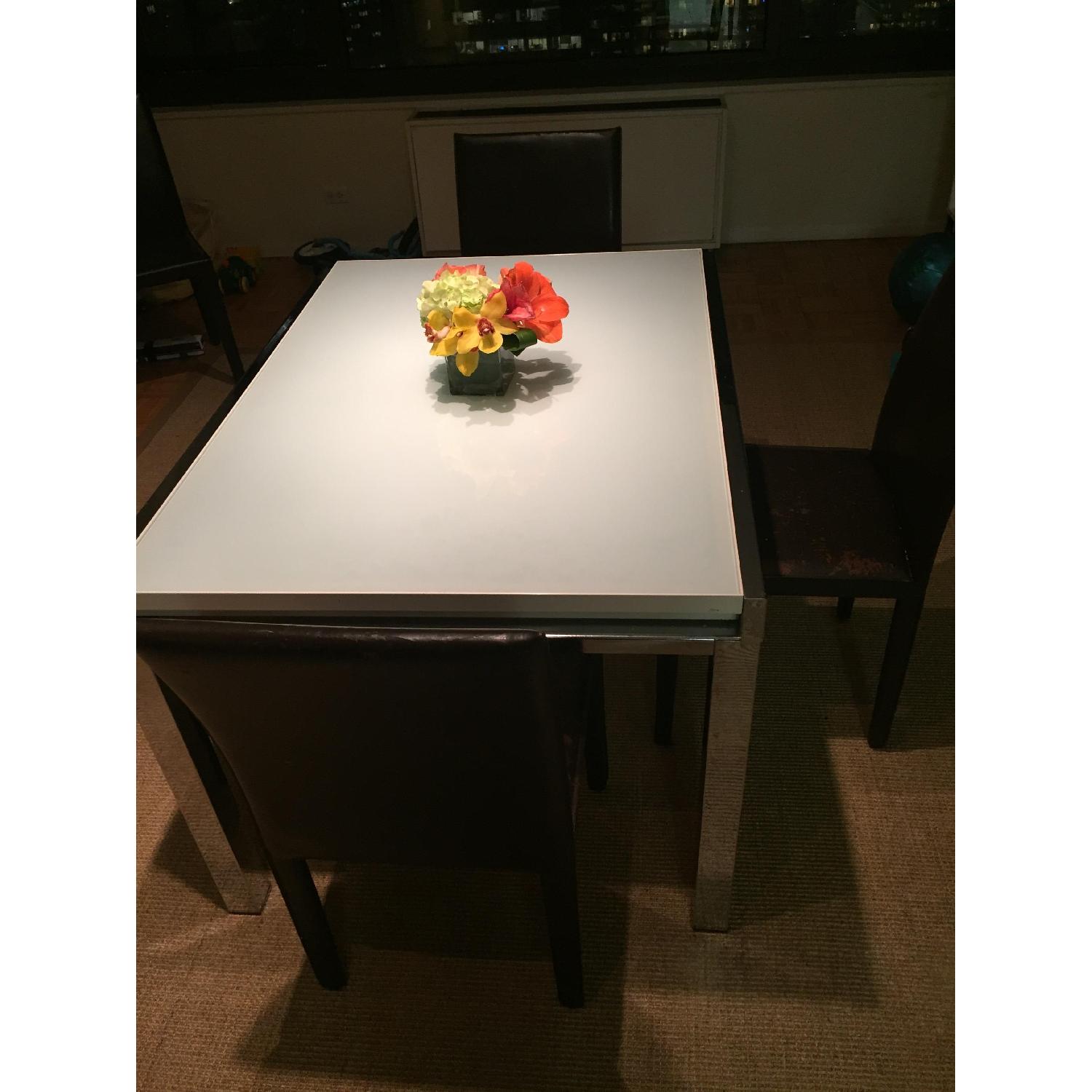 IdealSedia Milano Extendable Glass Dinning Table - image-5