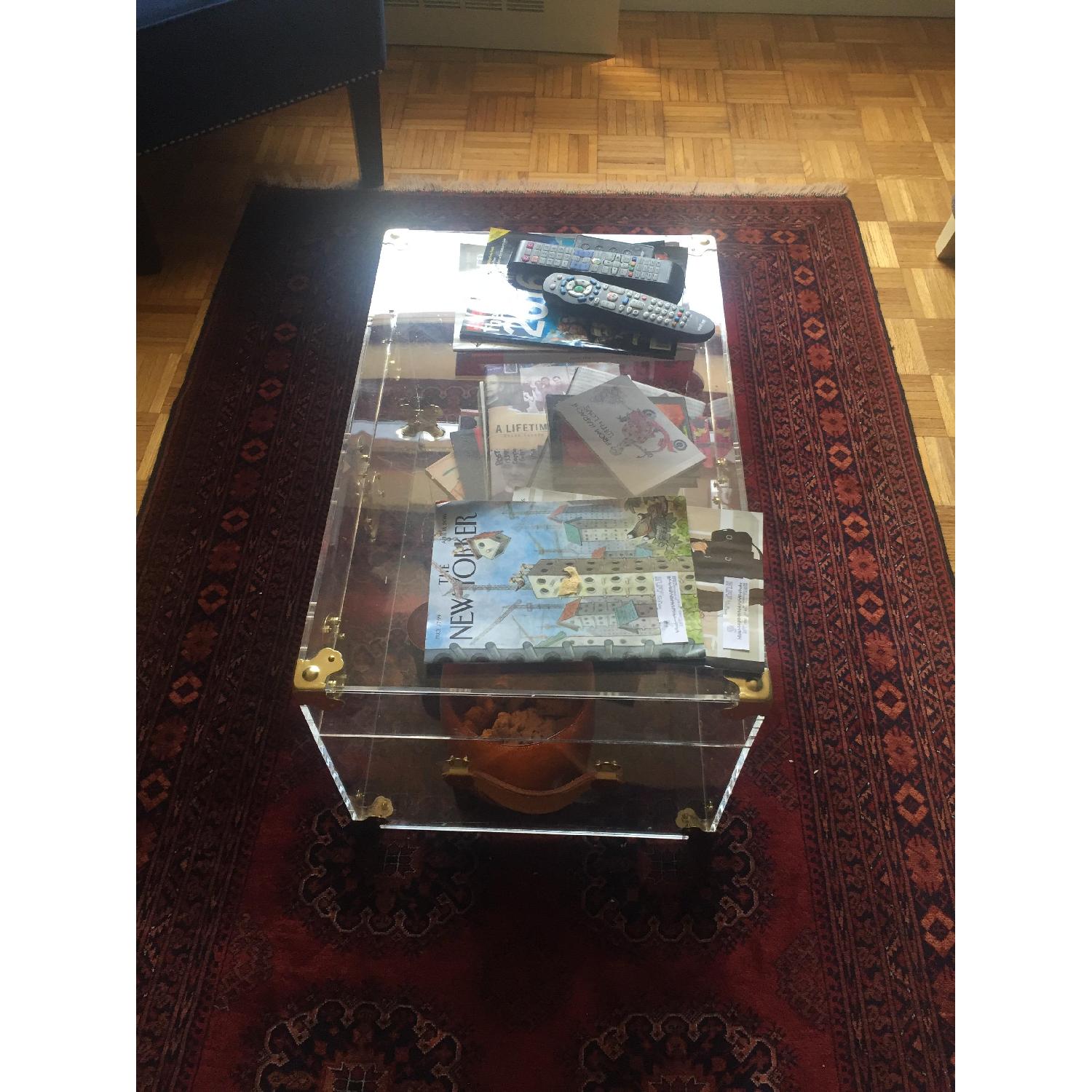 Acrylic/Transparent Trunk/Coffee Table - image-1
