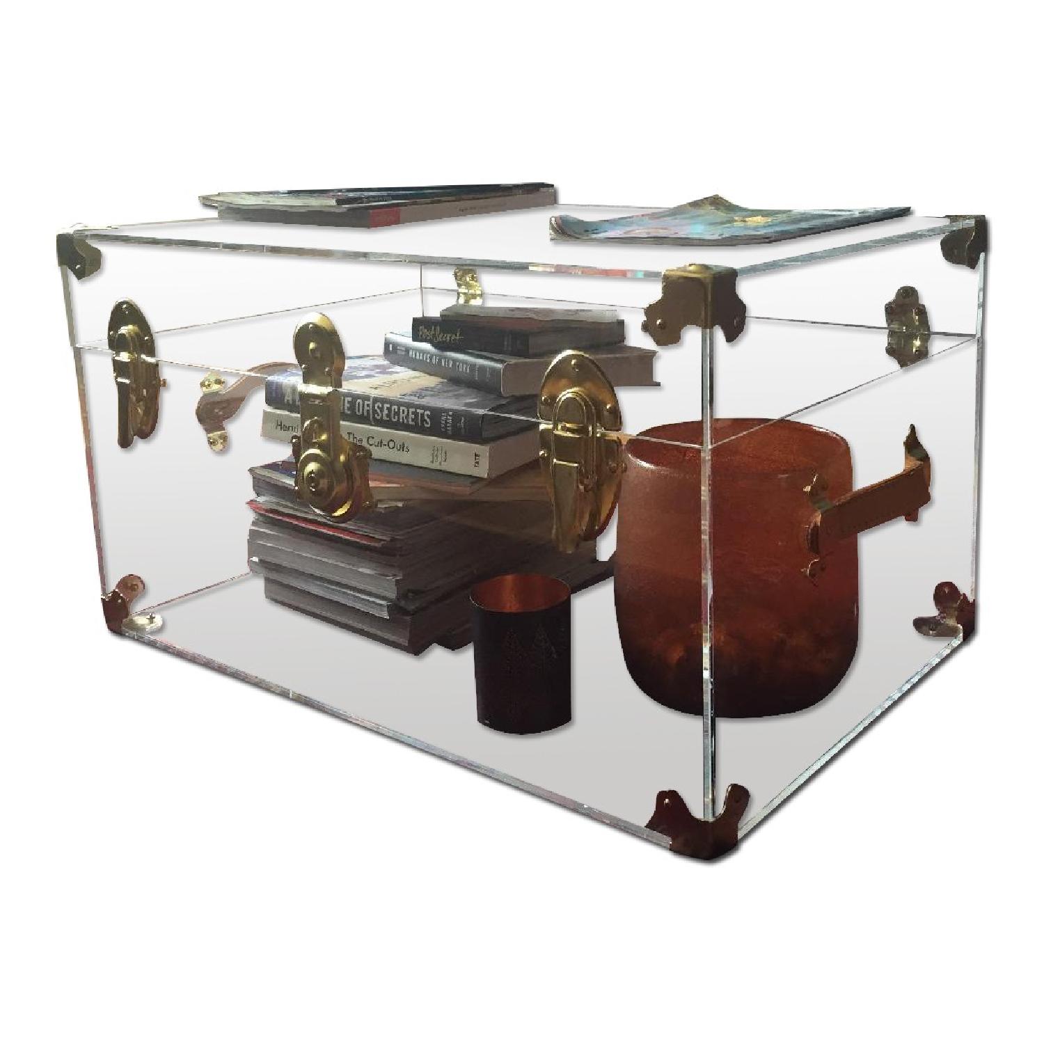 Acrylic/Transparent Trunk/Coffee Table - image-0