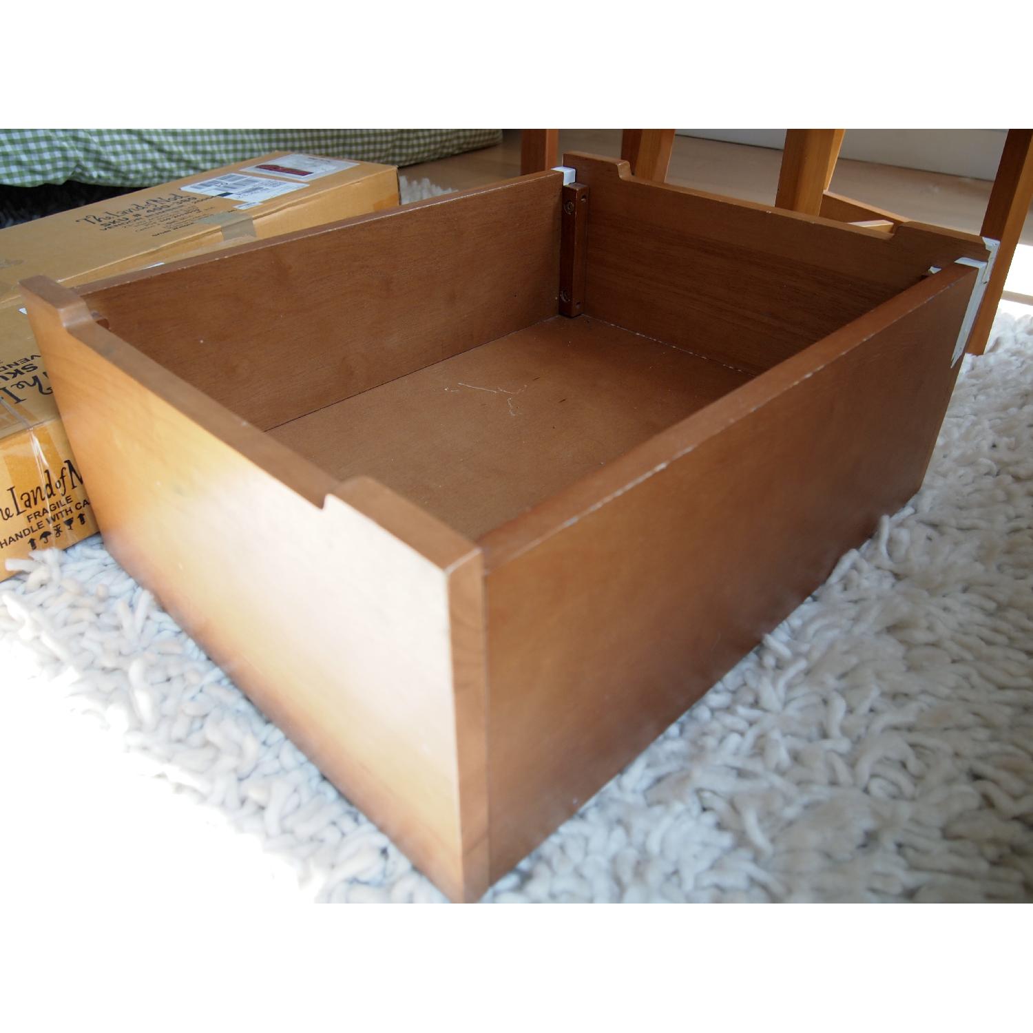 Land of Nod Kids Adjustable Play Table/Desk w/ Storage Bins & Chair - image-7