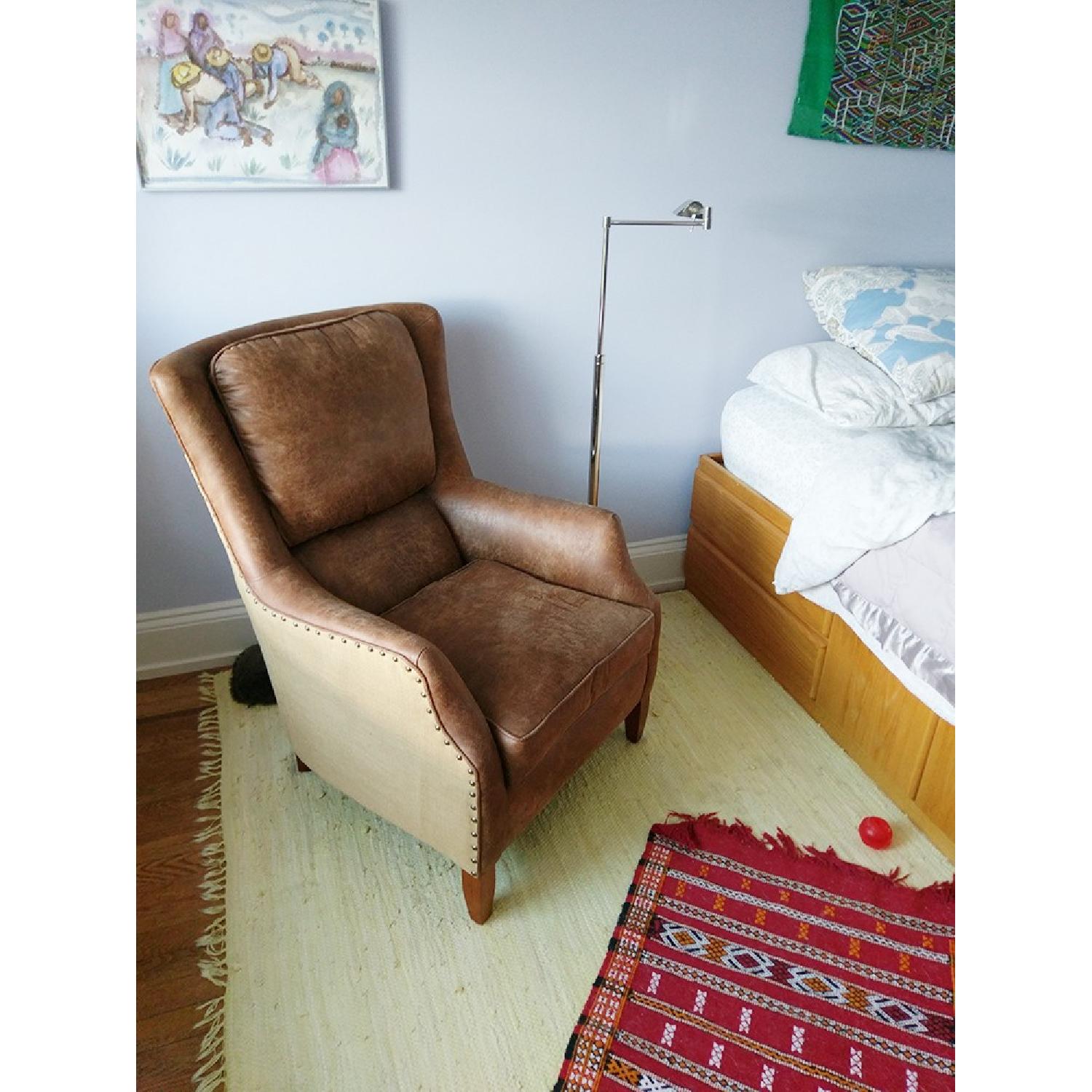 Arhaus Alex Leather Tall Armchair - image-7