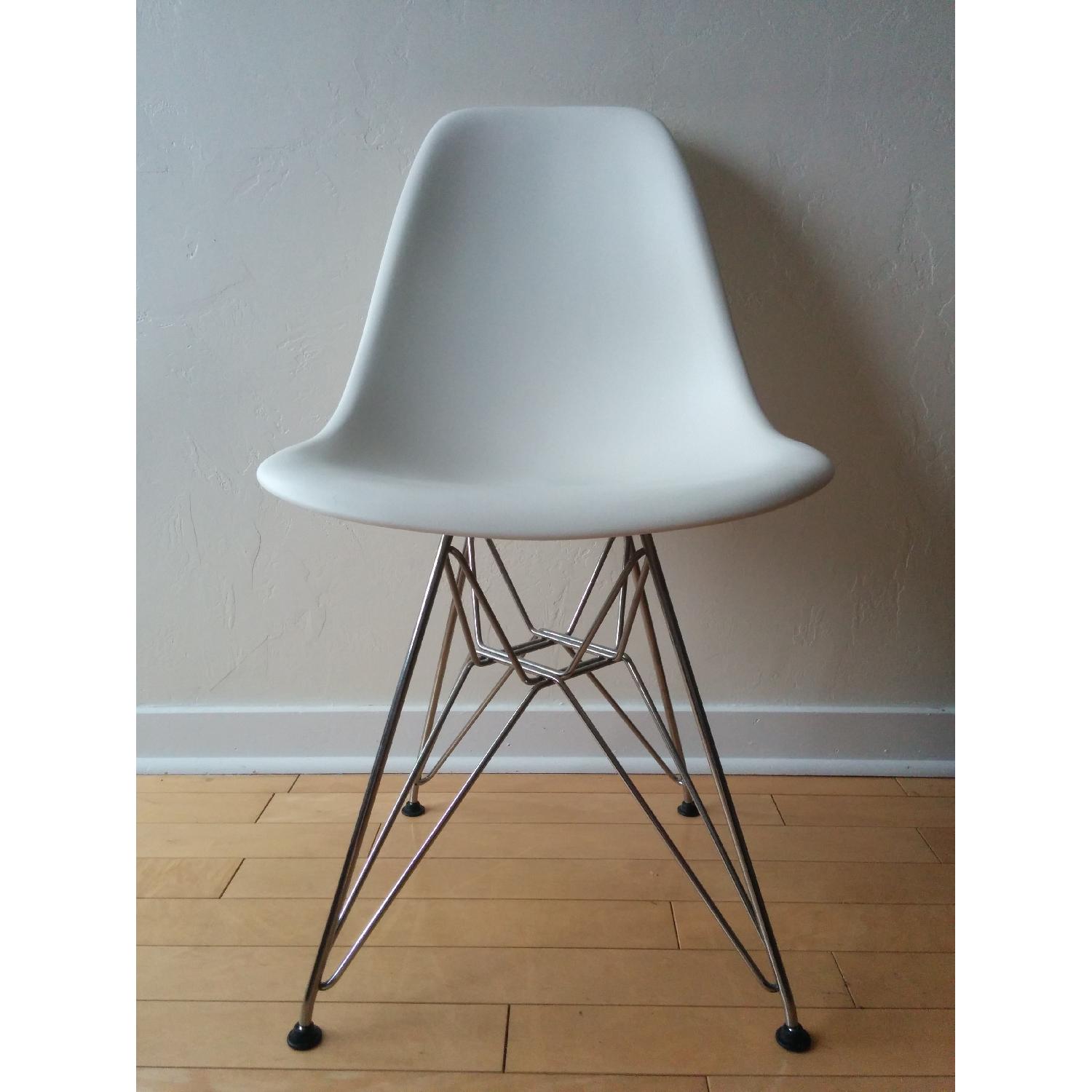 Eames Molded Plastic Side Chairs w/ Metal Base - Pair - image-1