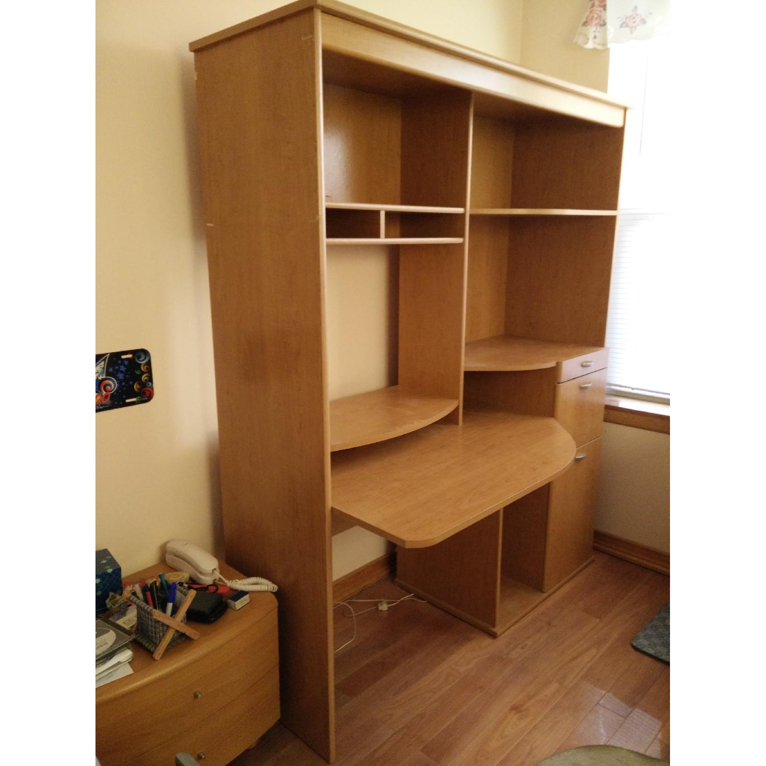 Computer Desk w/ Hutch - image-1