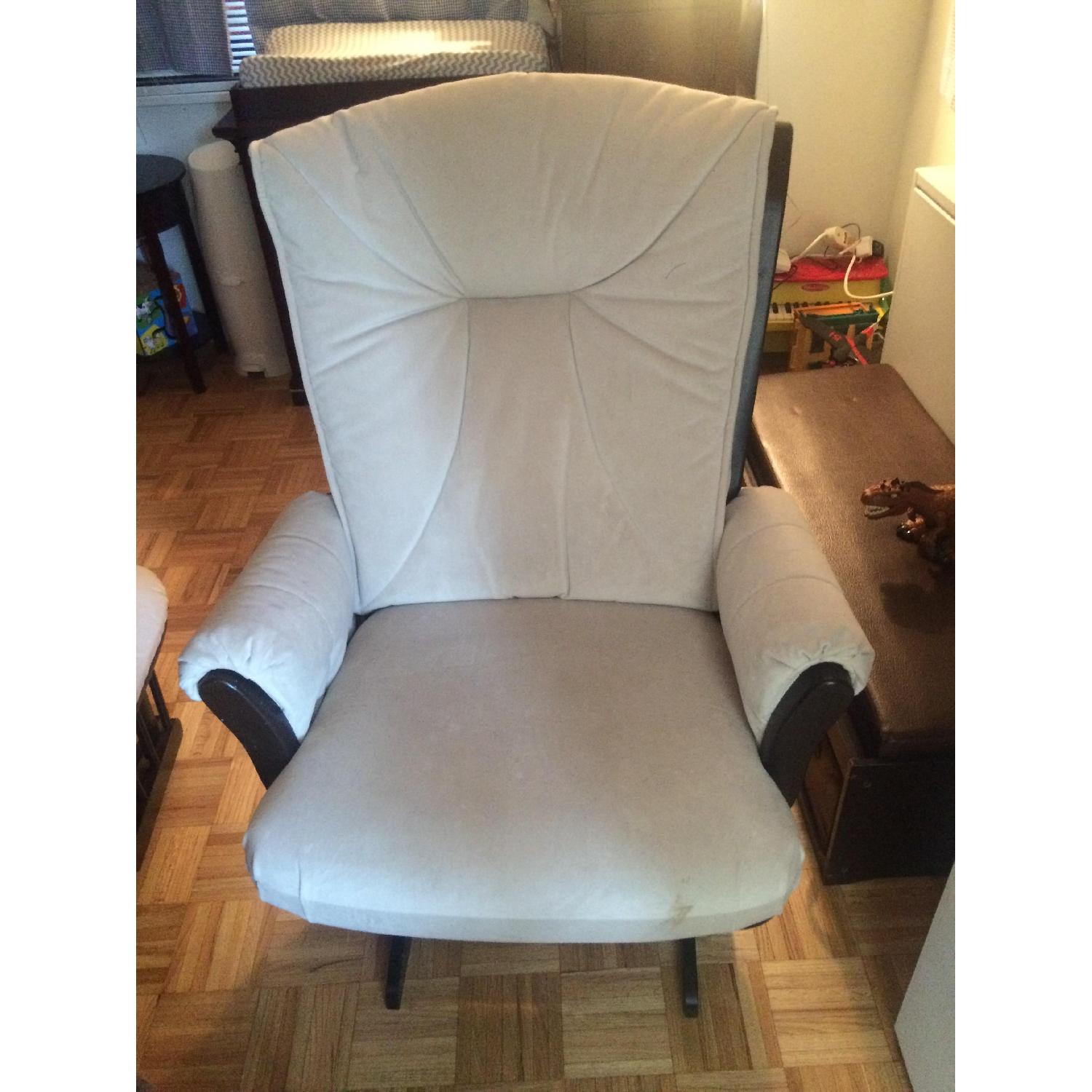 Custom Dutailier Sleigh Grand Glider w/ Matching Ottoman - image-6