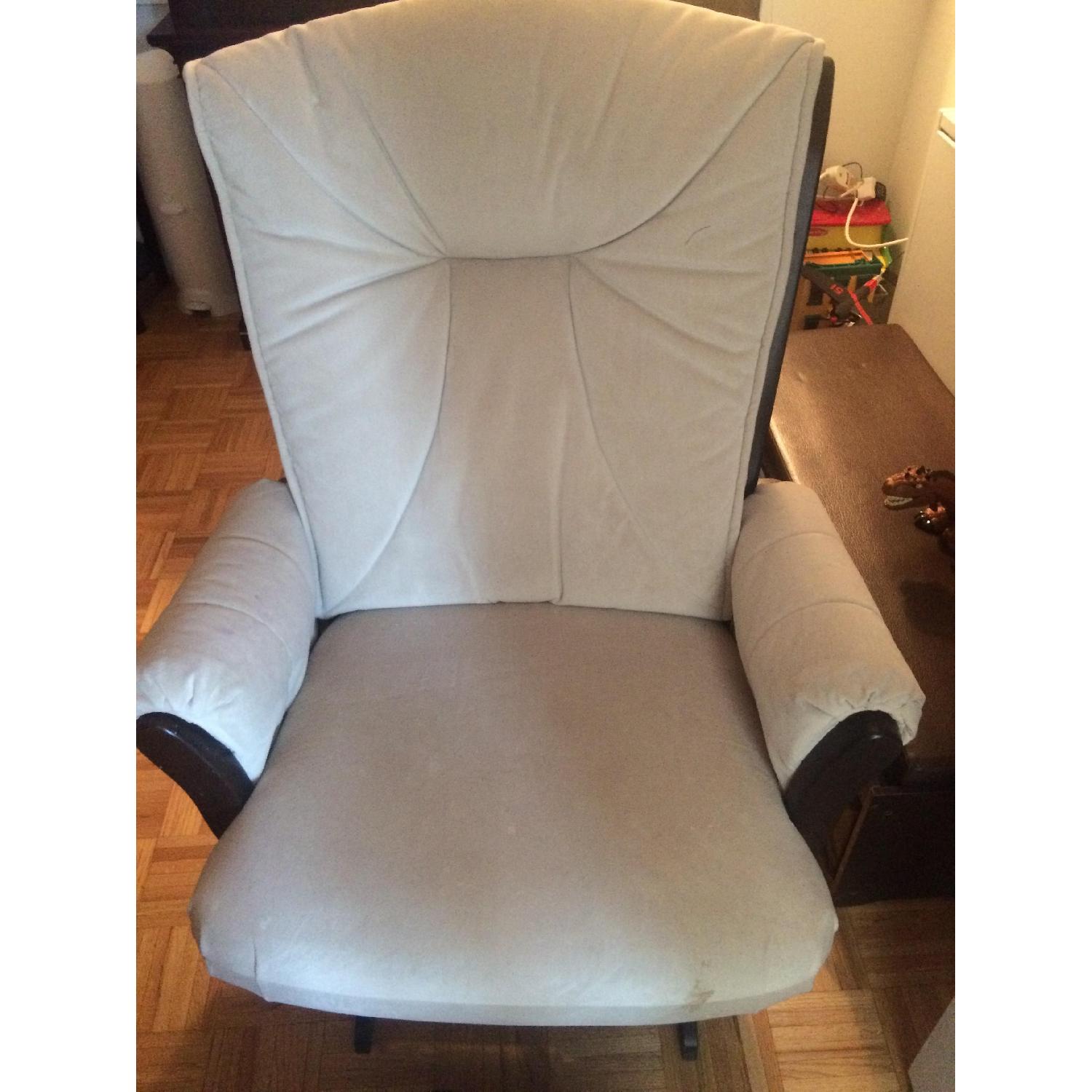 Custom Dutailier Sleigh Grand Glider w/ Matching Ottoman - image-8