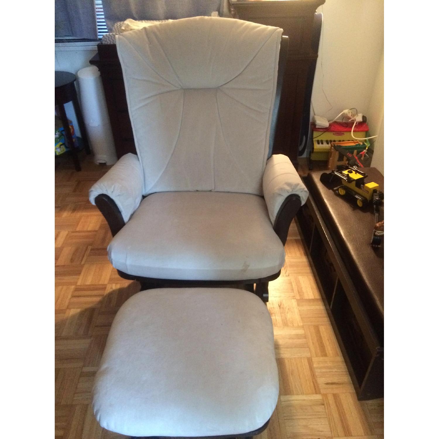 Custom Dutailier Sleigh Grand Glider w/ Matching Ottoman - image-11