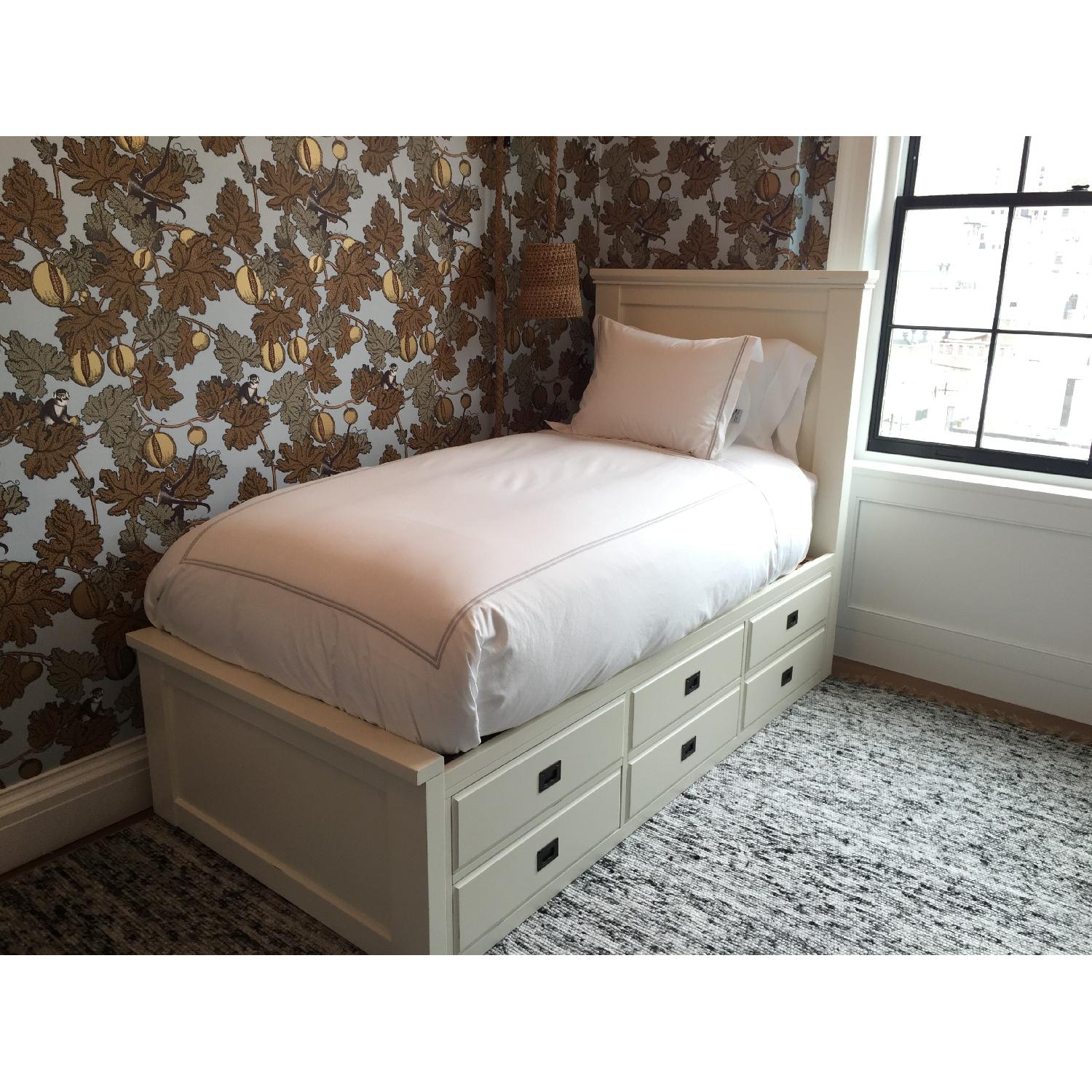 Pottery Barn Kids Twin Storage Bed in White - image-1
