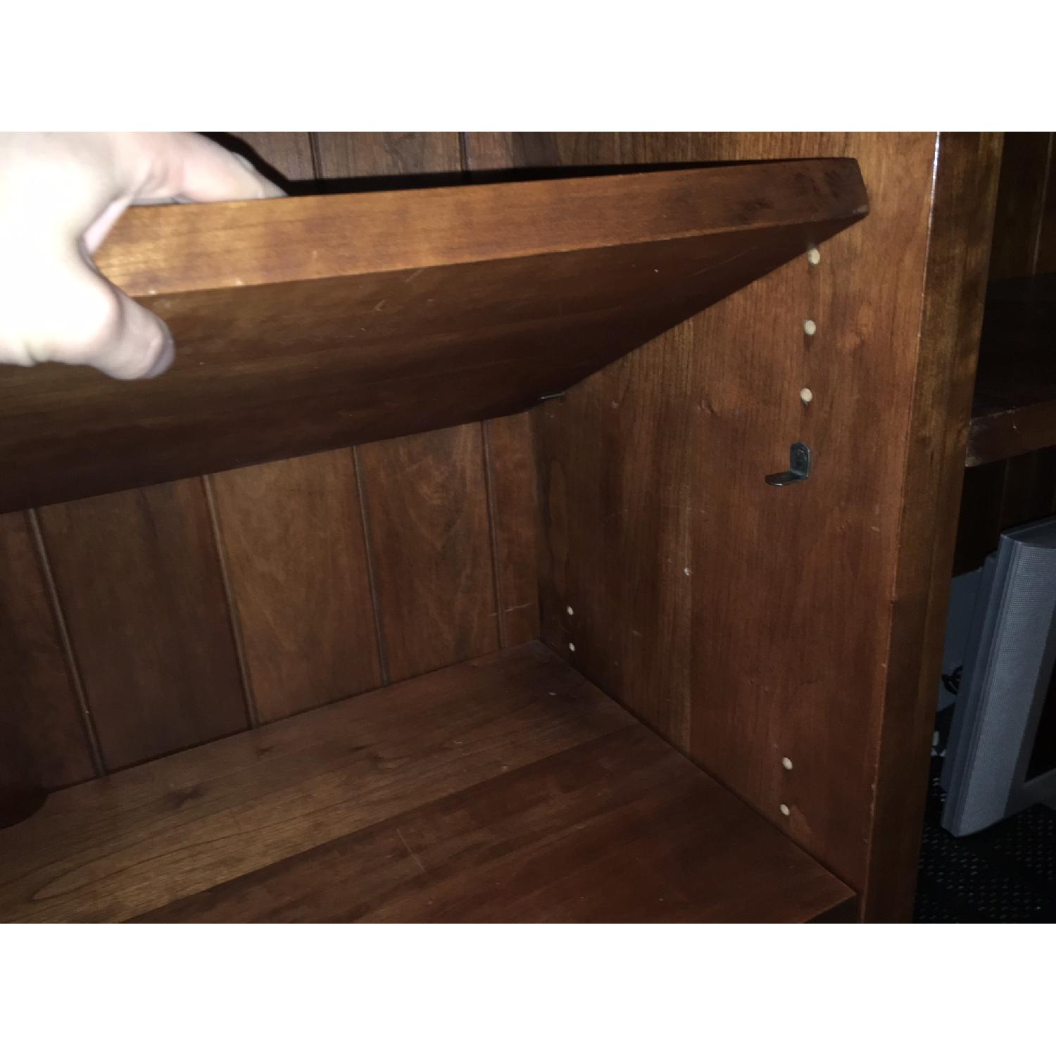 Large Dark Brown Wood Bookcases - Pair - image-4