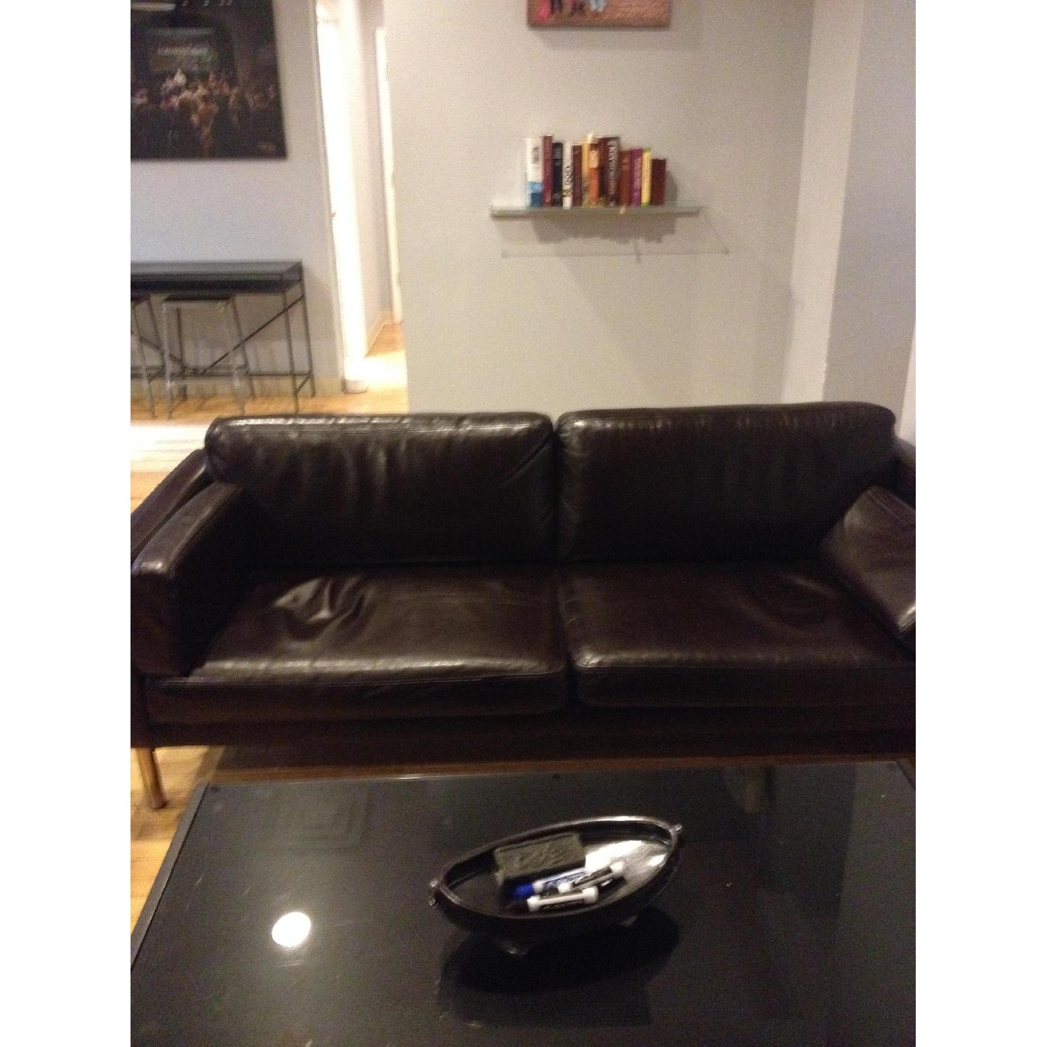 Ikea Sater Leather Couch - 3 Available - image-1