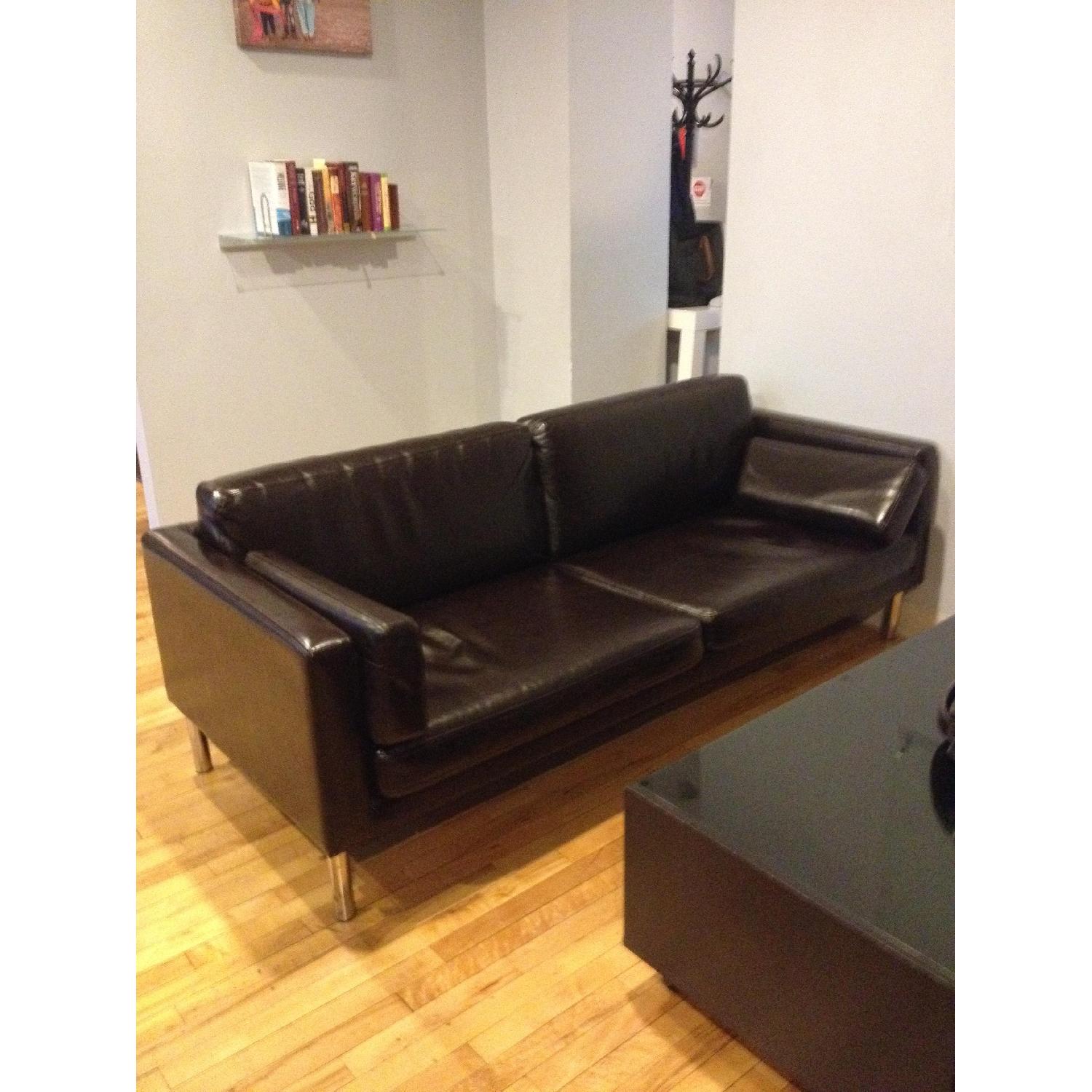 Ikea Sater Leather Couch - 3 Available - image-2