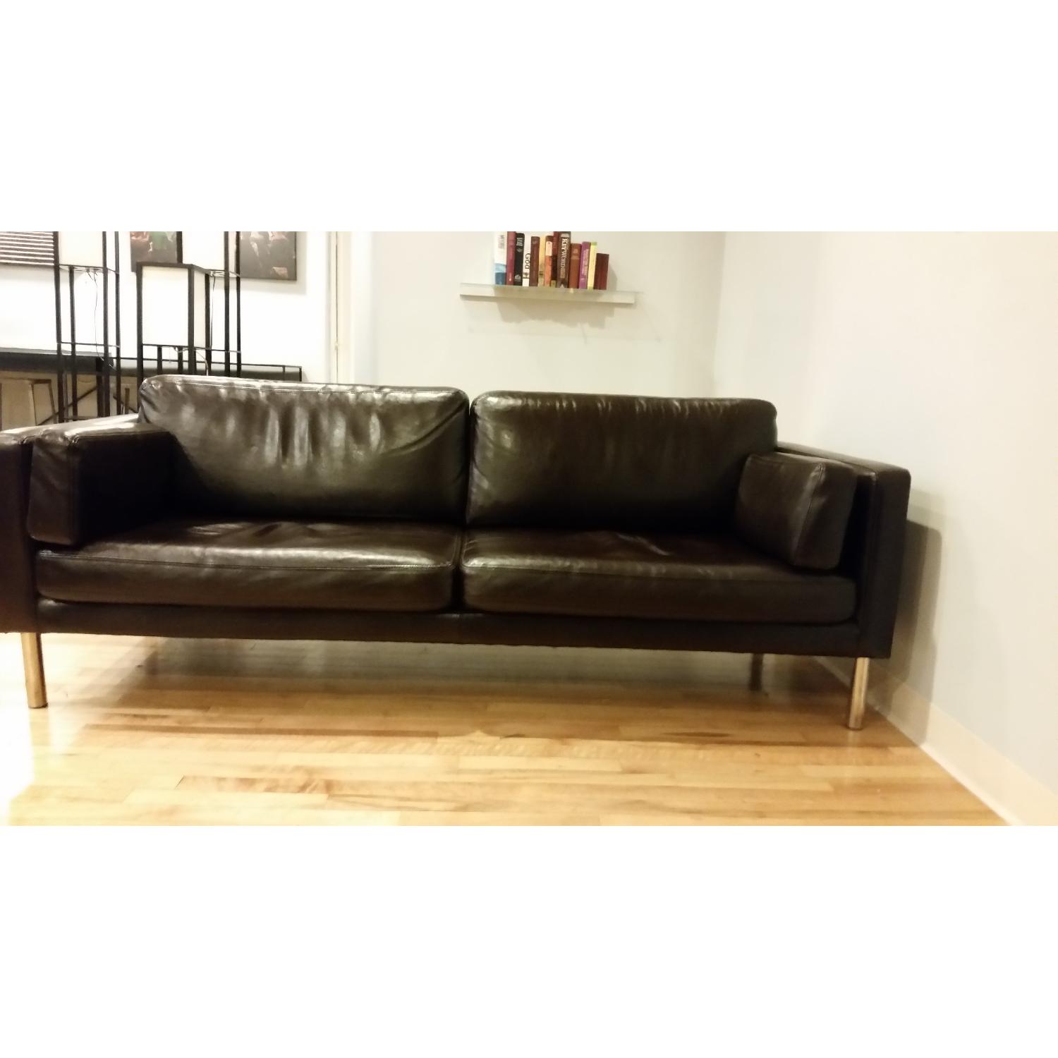 Ikea Sater Leather Couch - 3 Available - image-5